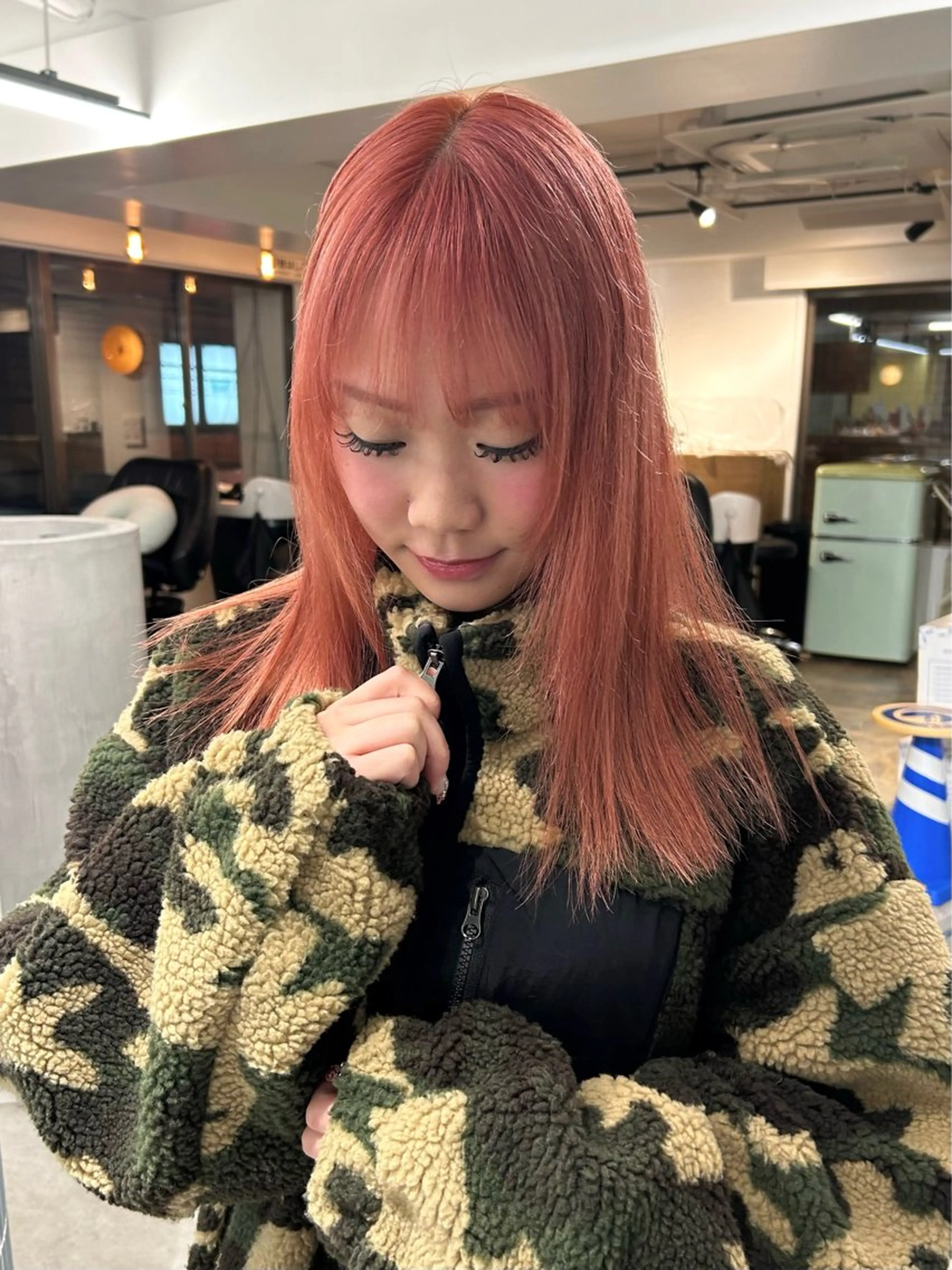 セミロング ヘアカラー レイヤー・ボブカット ／もえまる🌻のヘアスタイル