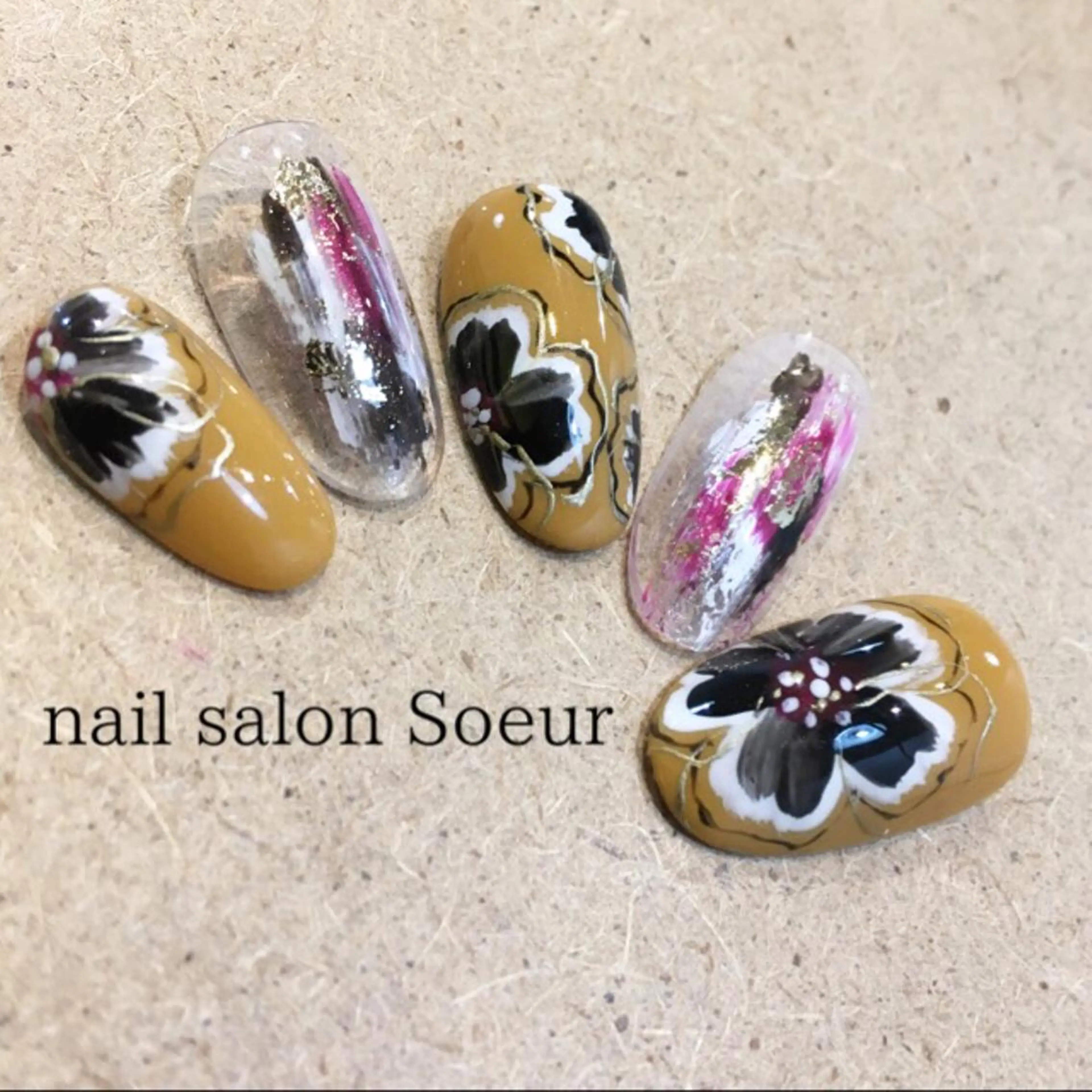 ネイル アートネイル フラワーネイル ジェルネイル ニュアンスネイル nail salon Soeurのネイルデザイン
