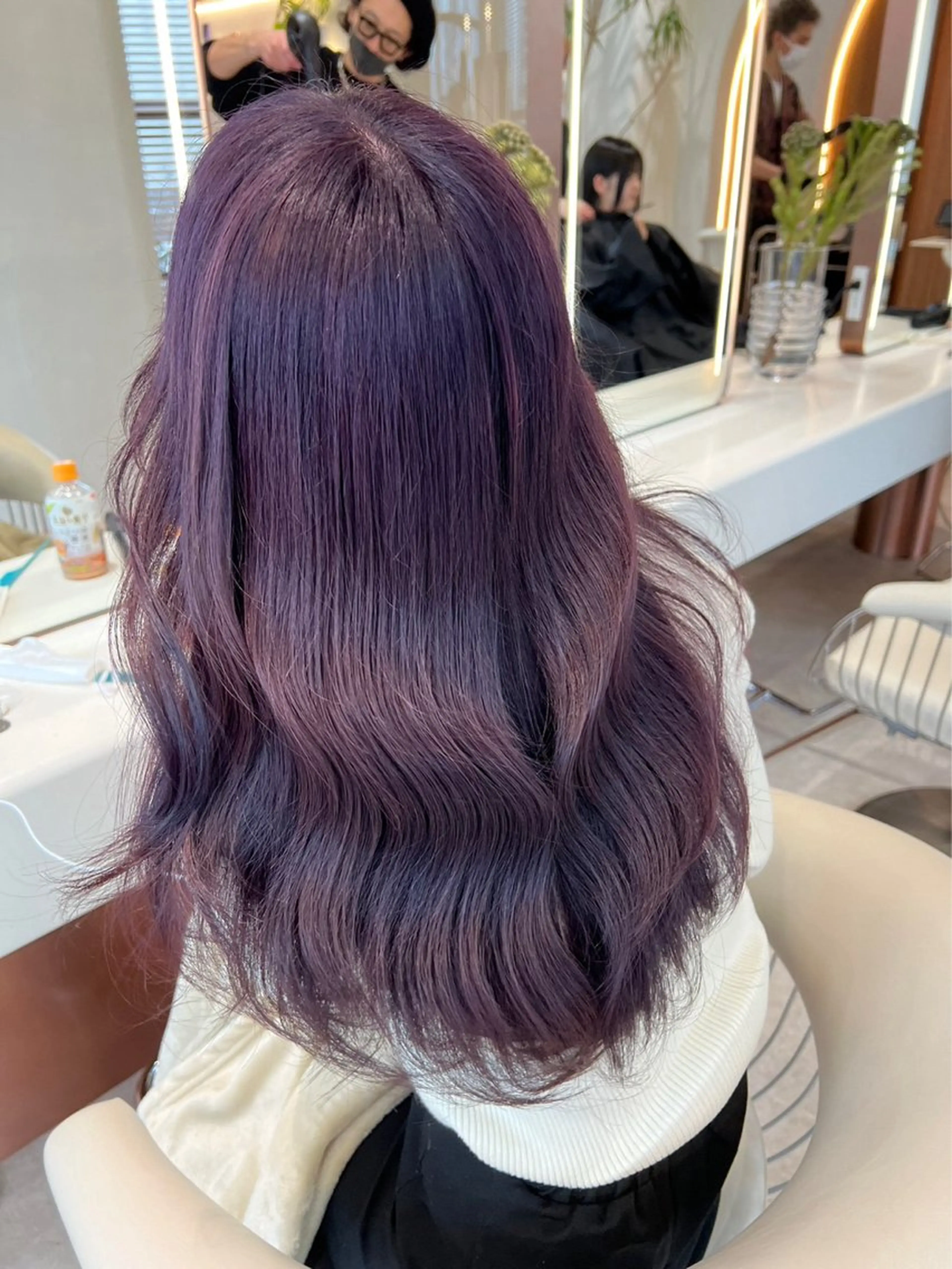 ロング カラー ダブルカラー ラベンダーカラー ヘアカラー トリートメント 🎀レイナ／透明感 ／艶感／髪質改善🎀のヘアスタイル