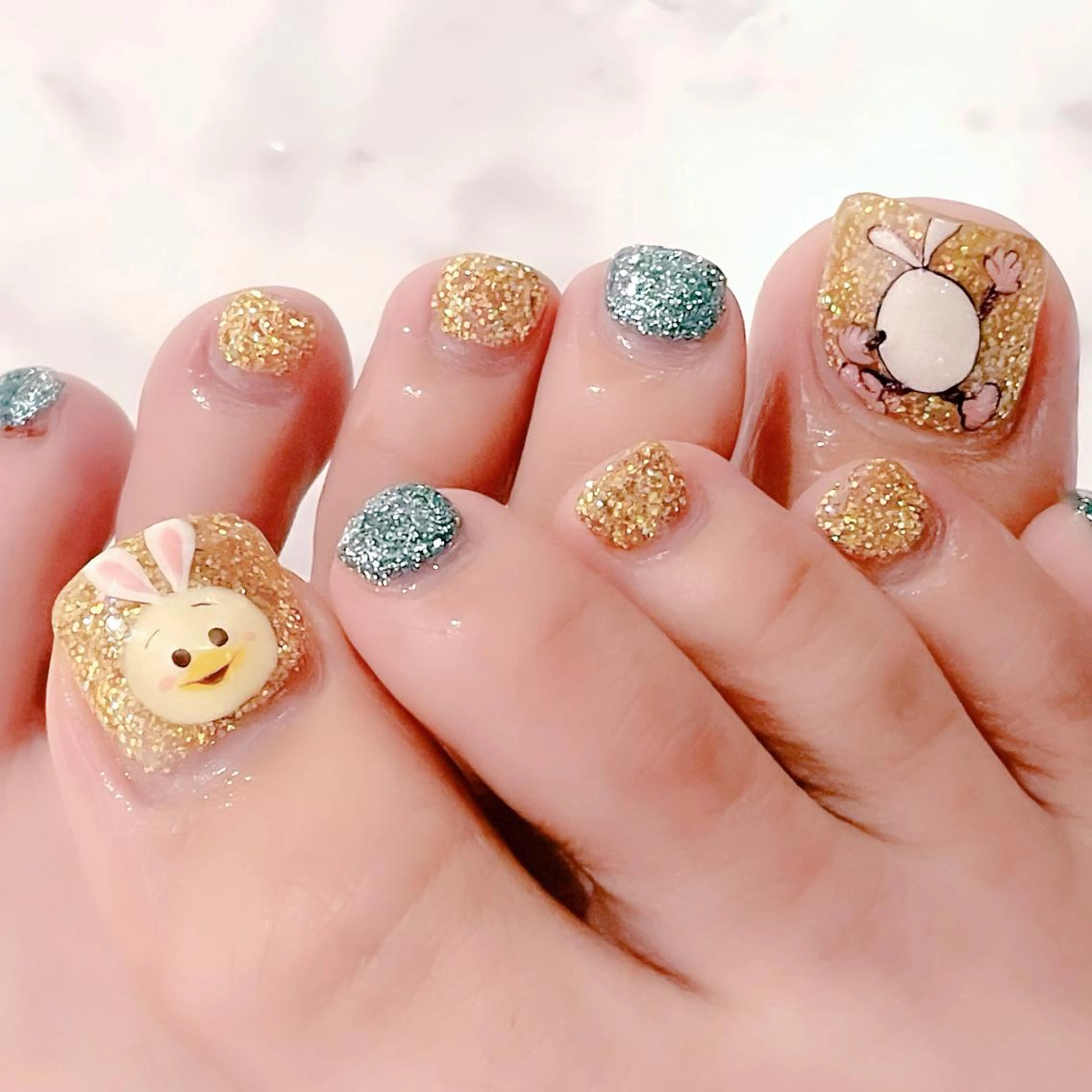 ネイル アートネイル イースター 春ネイル f'bloom  L’ecrinのネイルデザイン