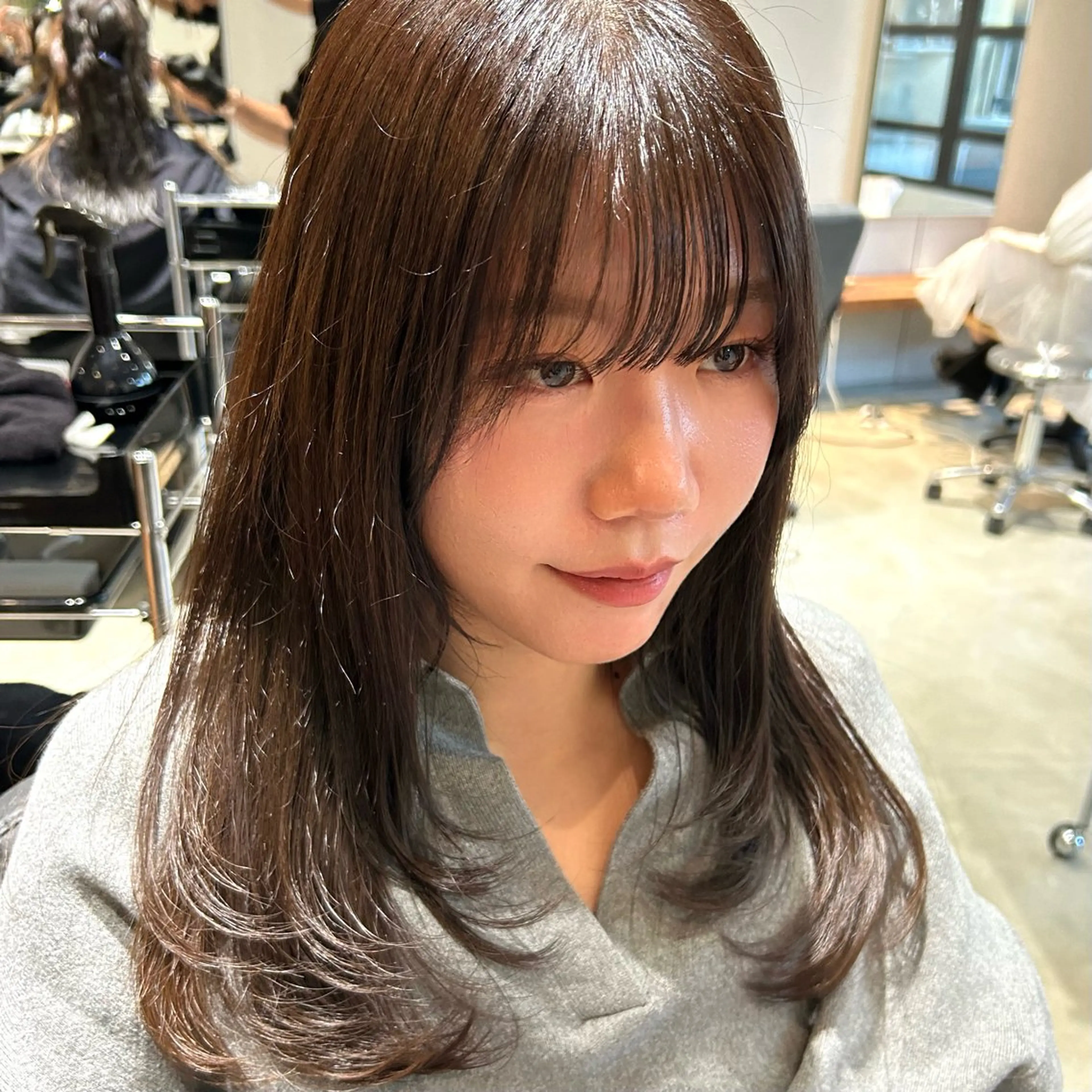 ロング 顔周りカット レイヤーカット ヘアセット/透明感 カラー/MIHO♡のヘアスタイル