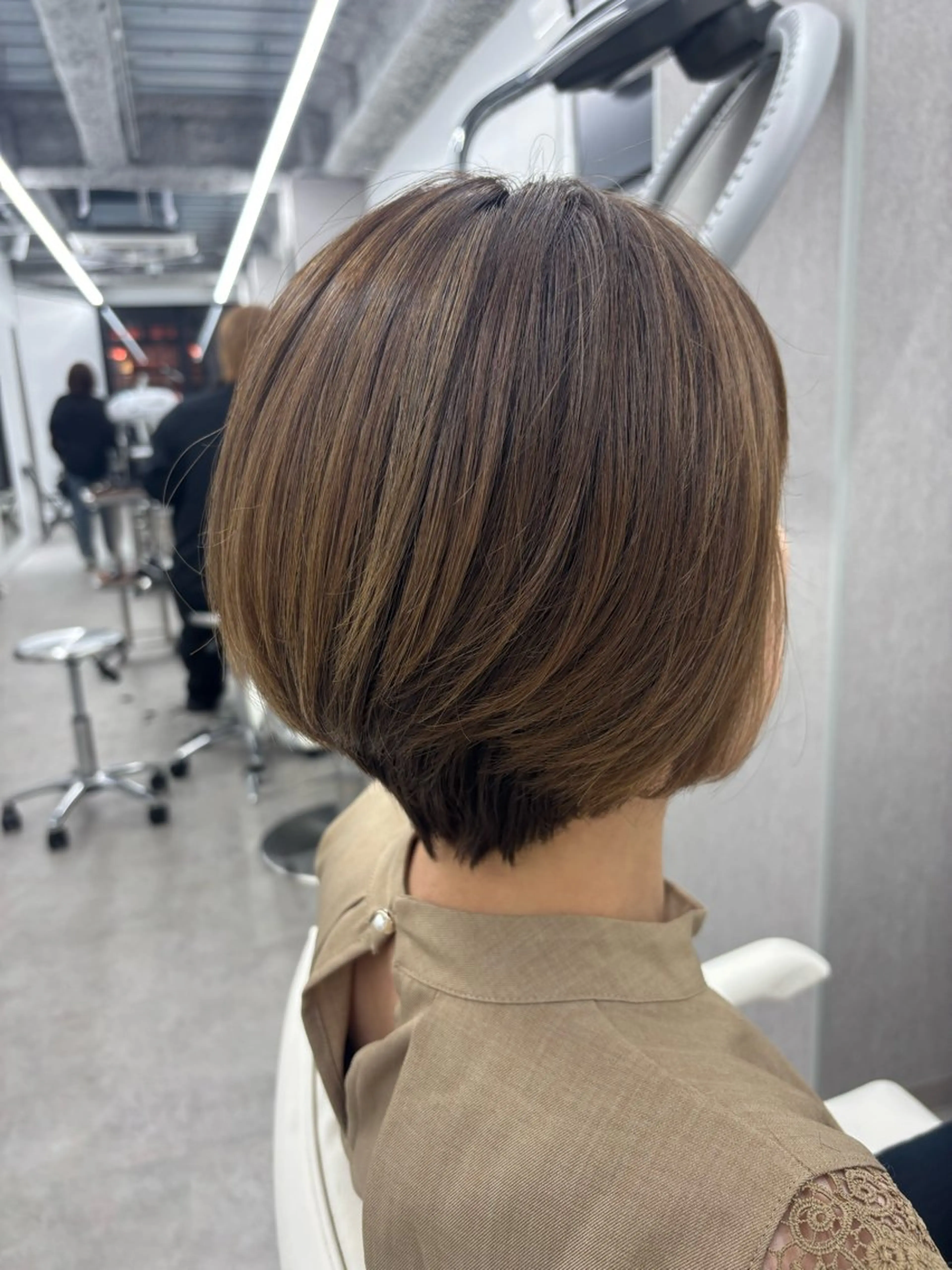 ショート カラー ショートボブ 丸みショート ボブ 顔周りカット ショートヘア カット ヘアカラー 関山浩平ショート /ボブ/ヘアセットのヘアスタイル