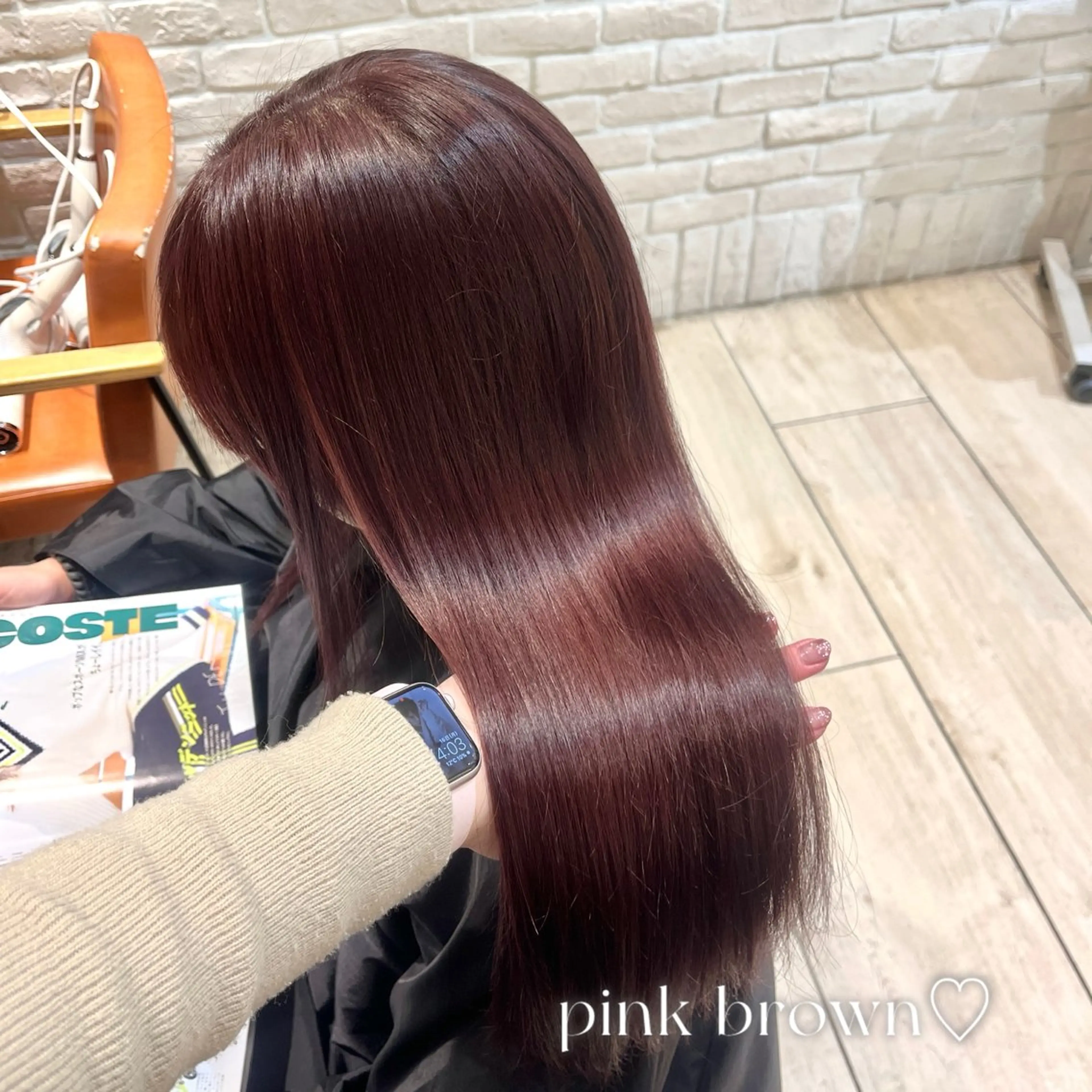 ロング カラー ヘアカラー 韓国レイヤー 暖色カラー/さくらのヘアスタイル