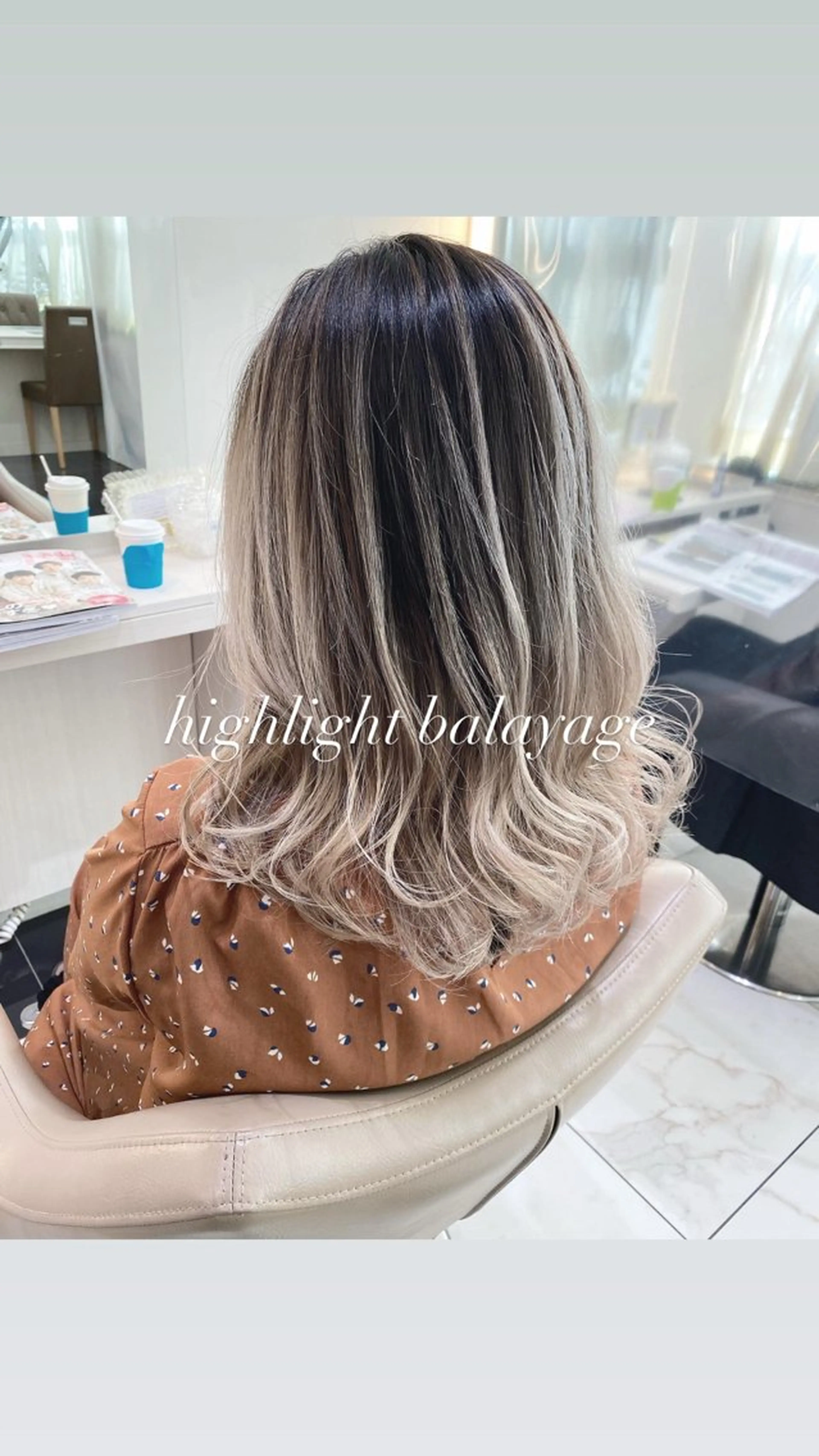 セミロング カラー バレイヤージュ ベージュカラー 透明感カラー グレージュ ハイライトカラー ヘアカラー トリートメント 大宮/バレイヤージュ 髪質改善/澤田隆誠のヘアスタイル