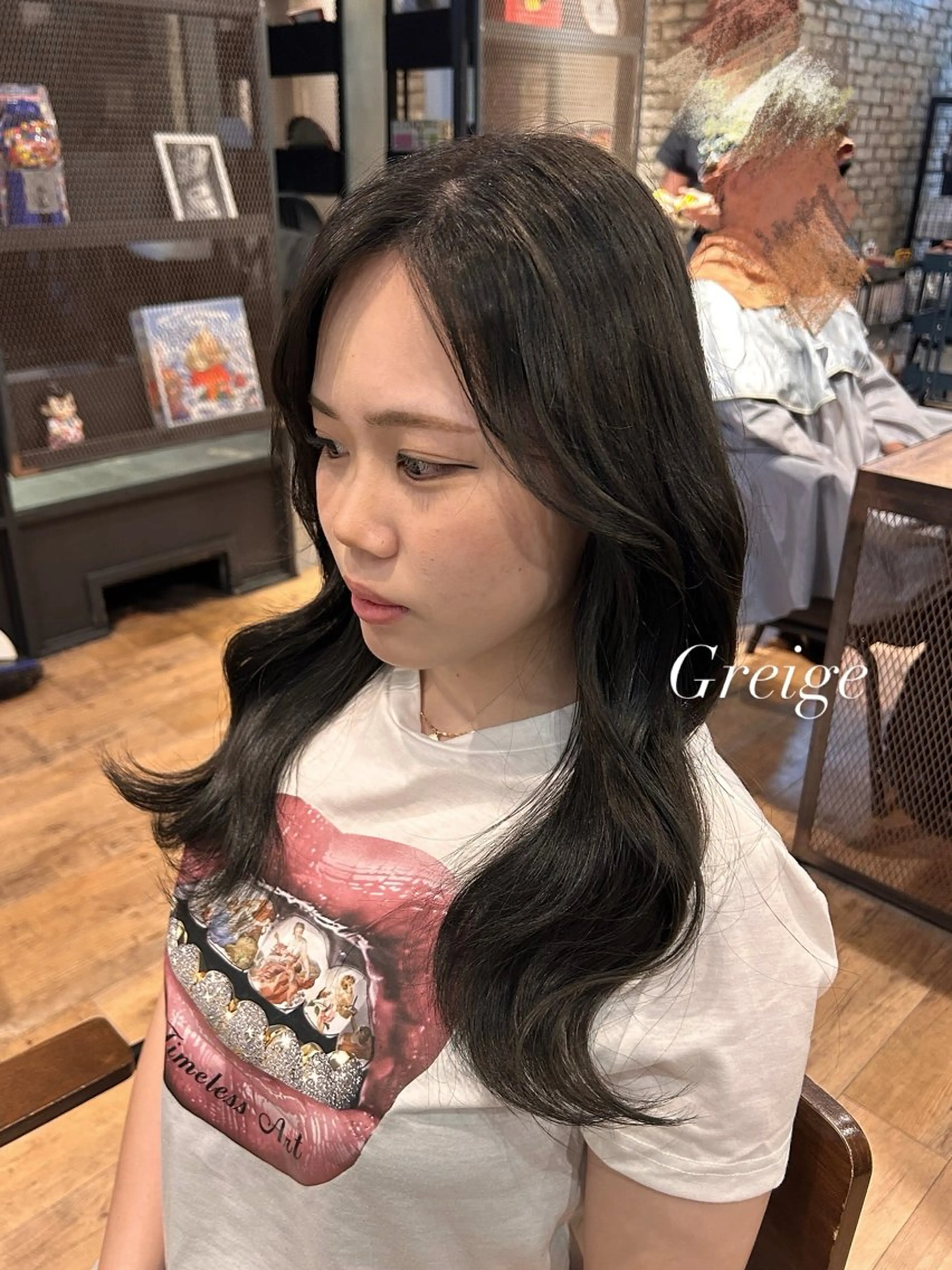 カラー ブリーチ グレージュ 大阪美容室 Rioのヘアスタイル