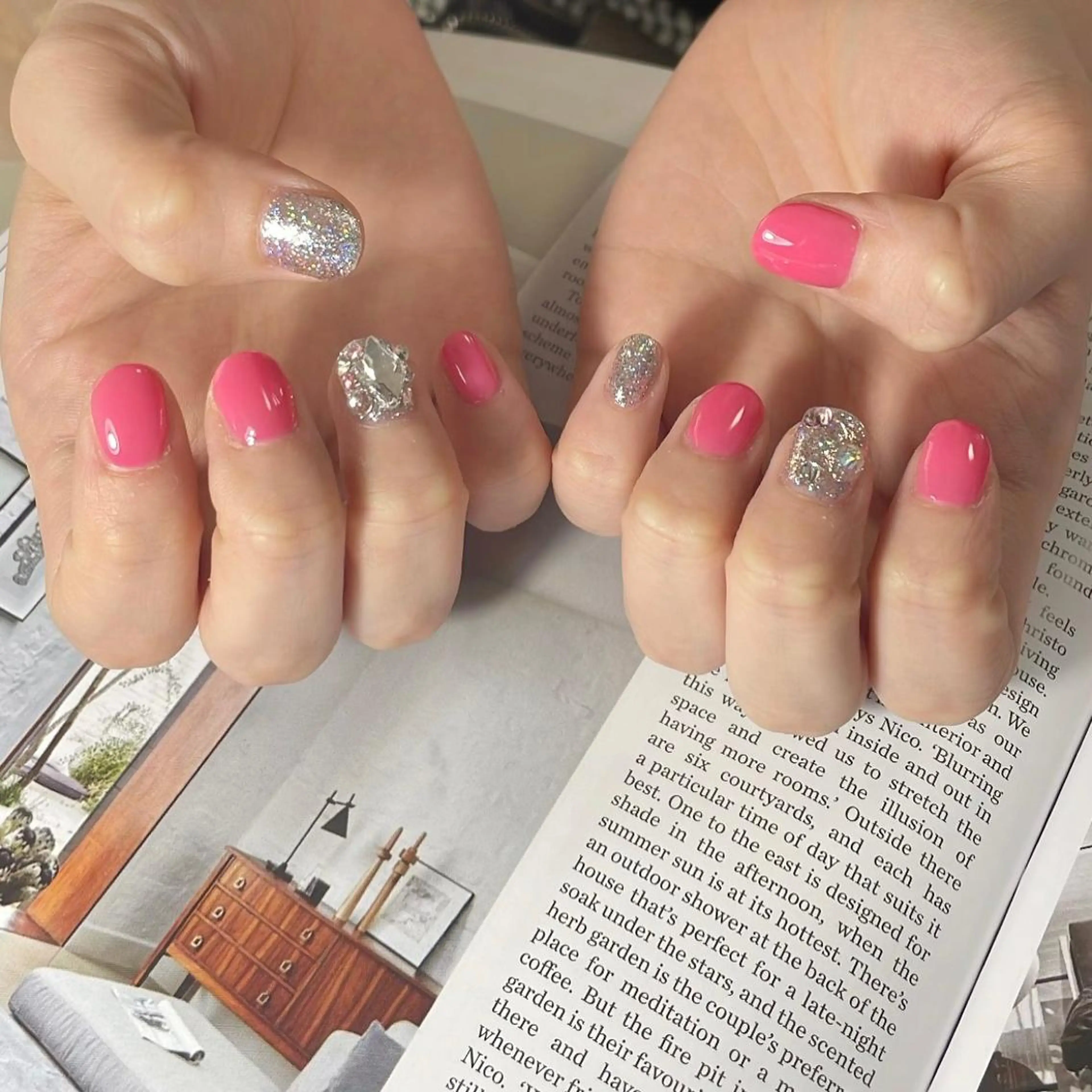 ネイル アートネイル ピンク ハンドネイル Lofinails ちひろのネイルデザイン