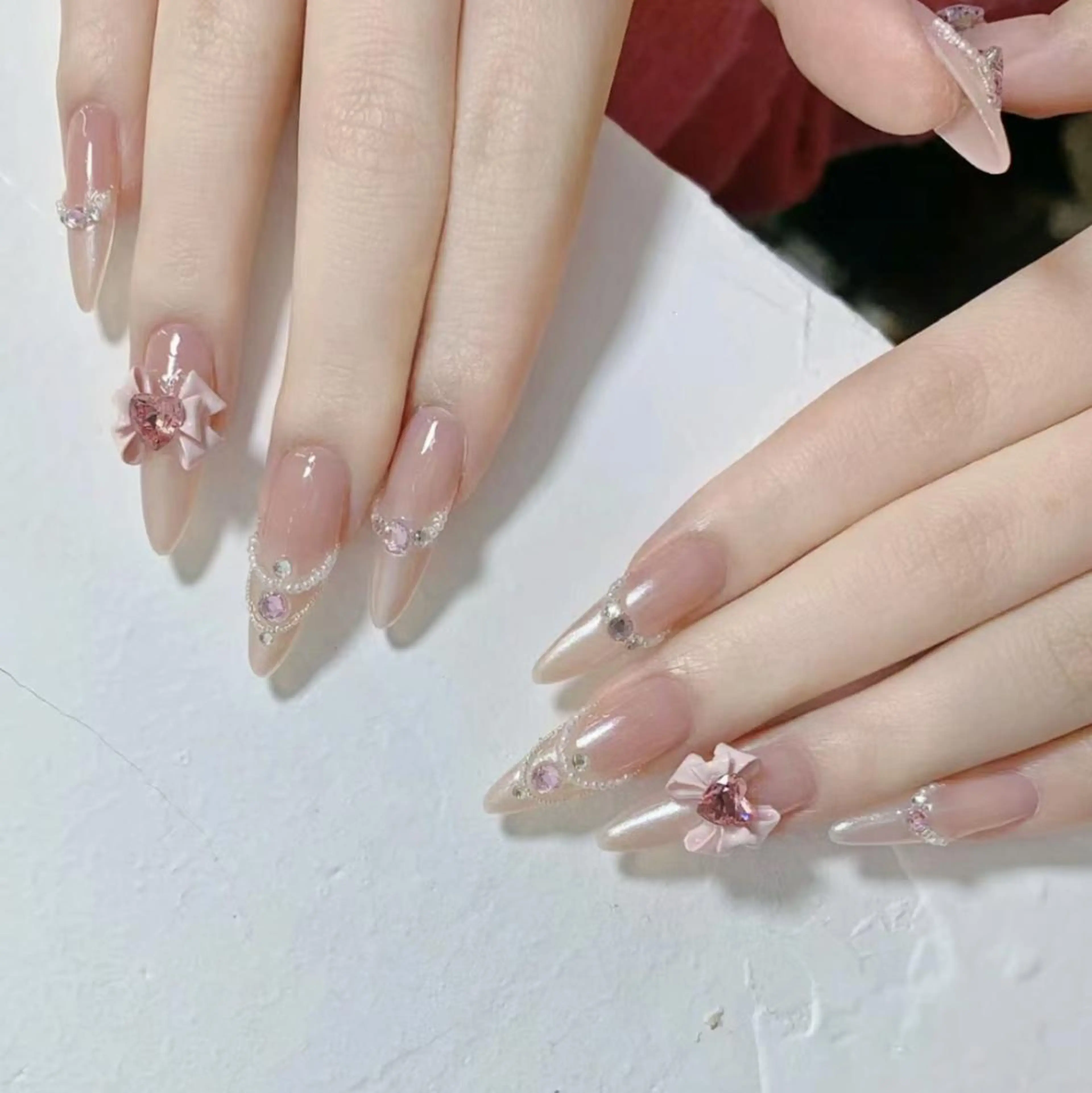 ネイル アートネイル 長さ出し ネイルチップ Queens ひなのネイルデザイン