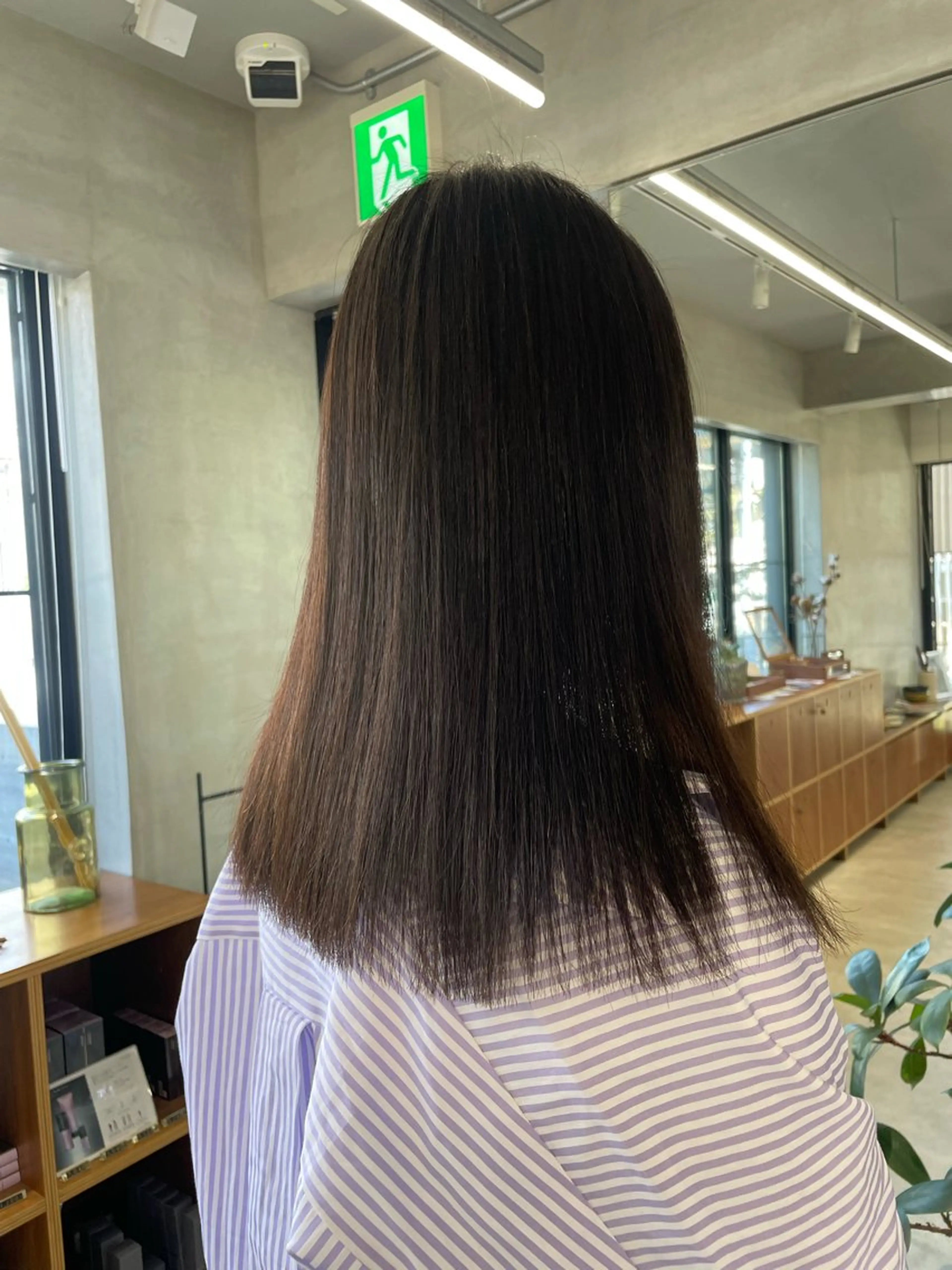 セミロング 縮毛矯正 鶴井 美空のヘアスタイル