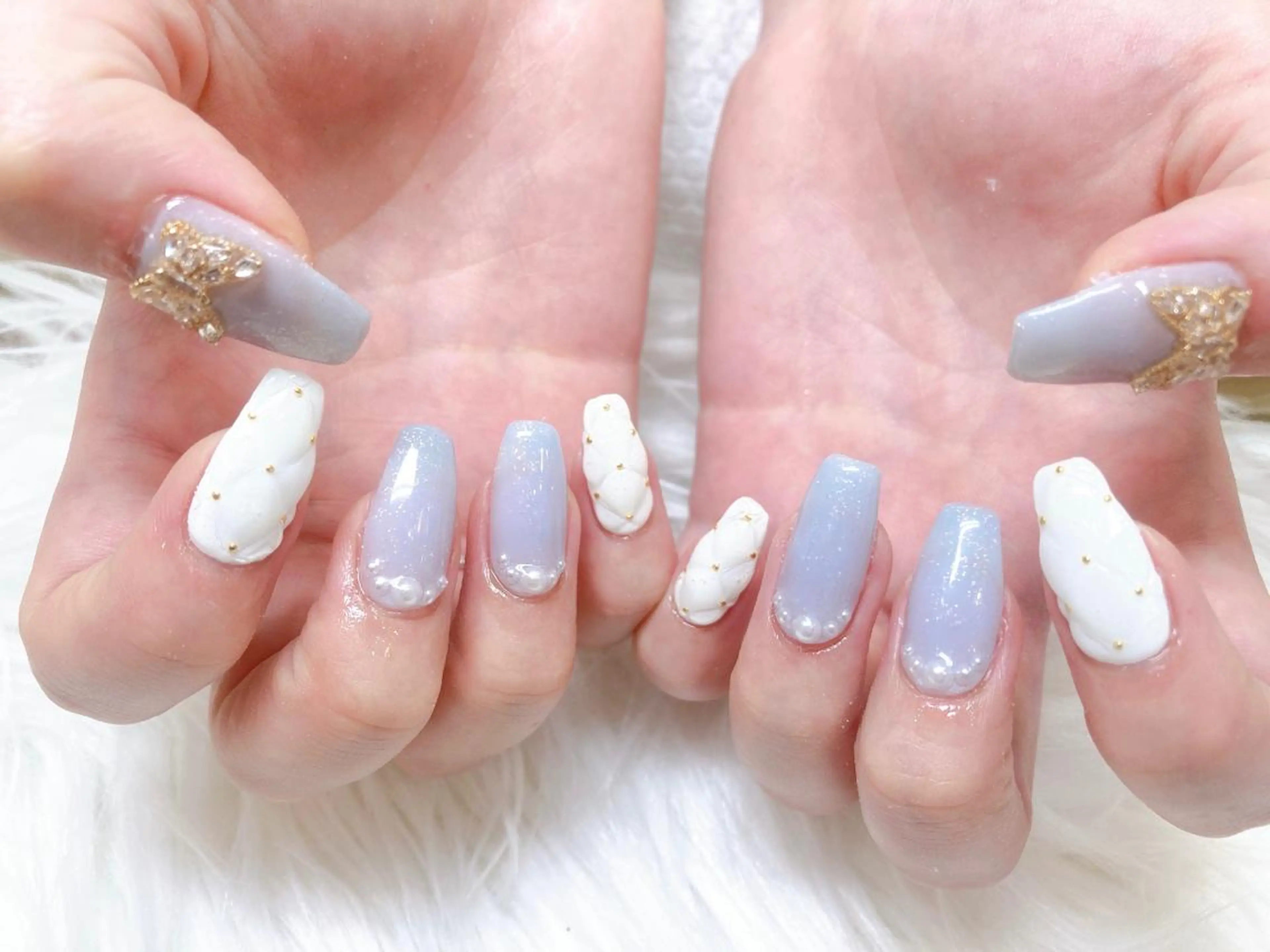 初回オフ無料★持ち込みデザインOK！ジェルアート4本付き★の写真