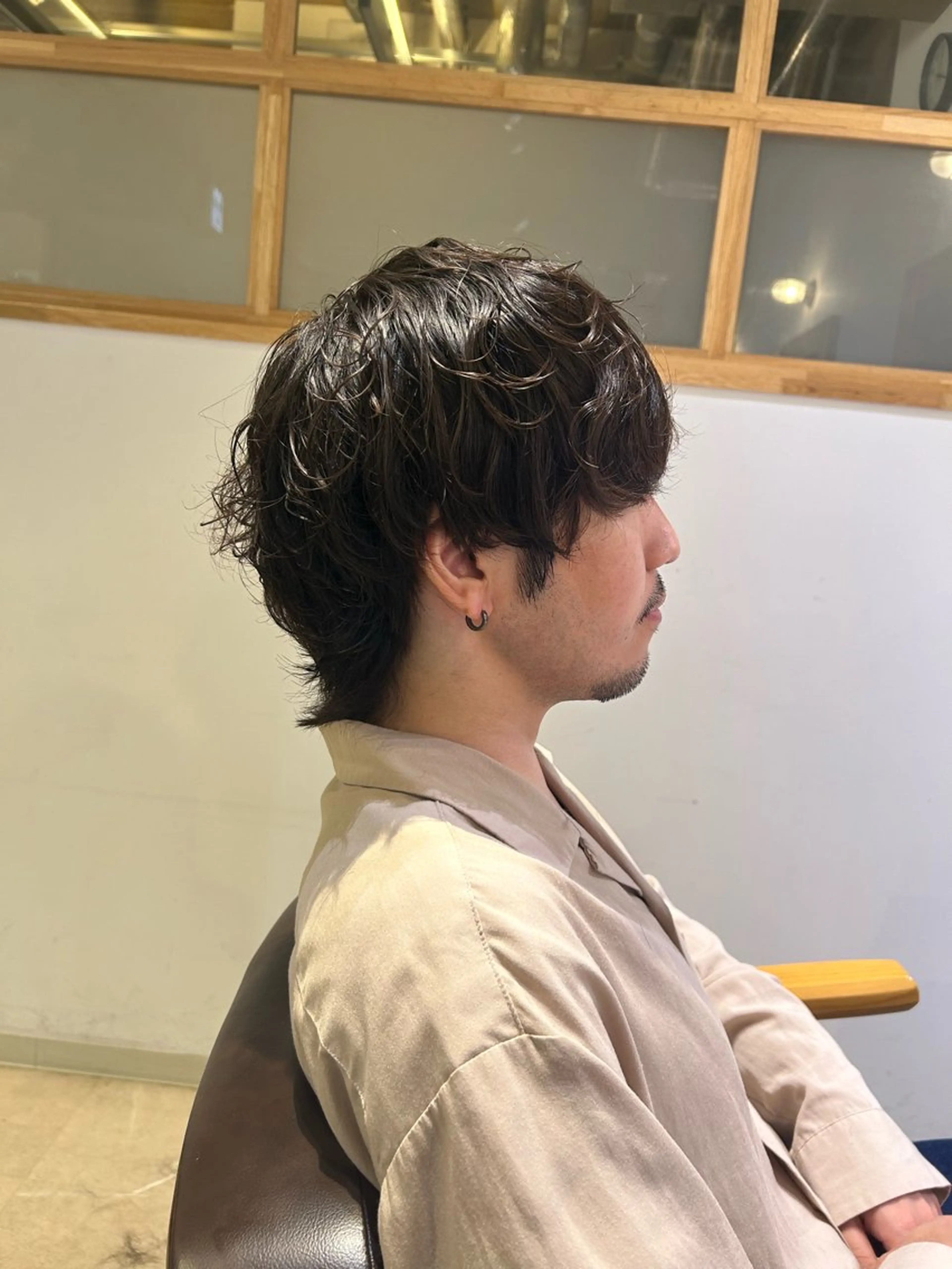 パーマ メンズ メンズパーマ メンズウルフカット ウルフカット SHICUNE /ミホのヘアスタイル