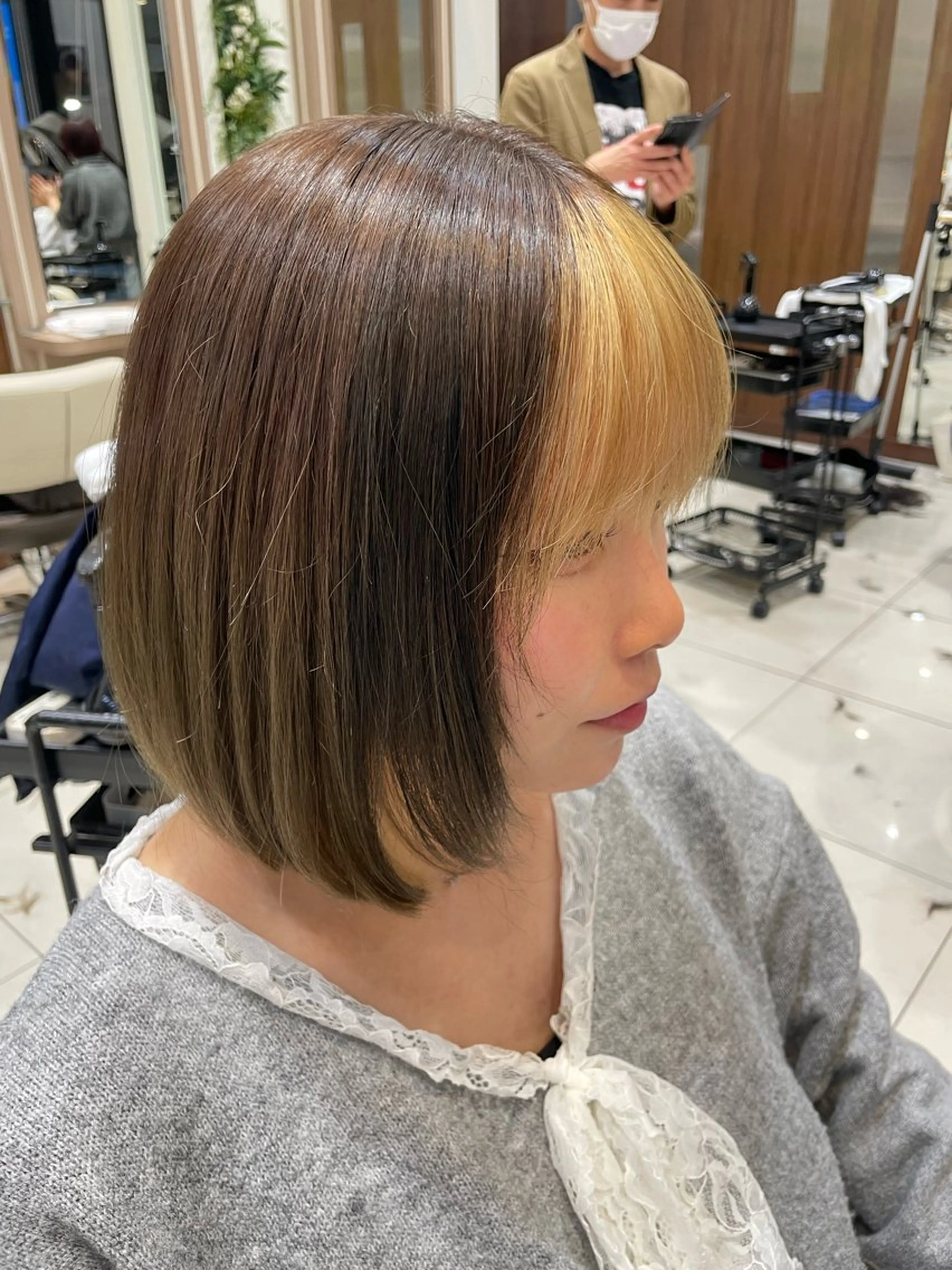ショート ボブ 岩崎 唯人のヘアスタイル