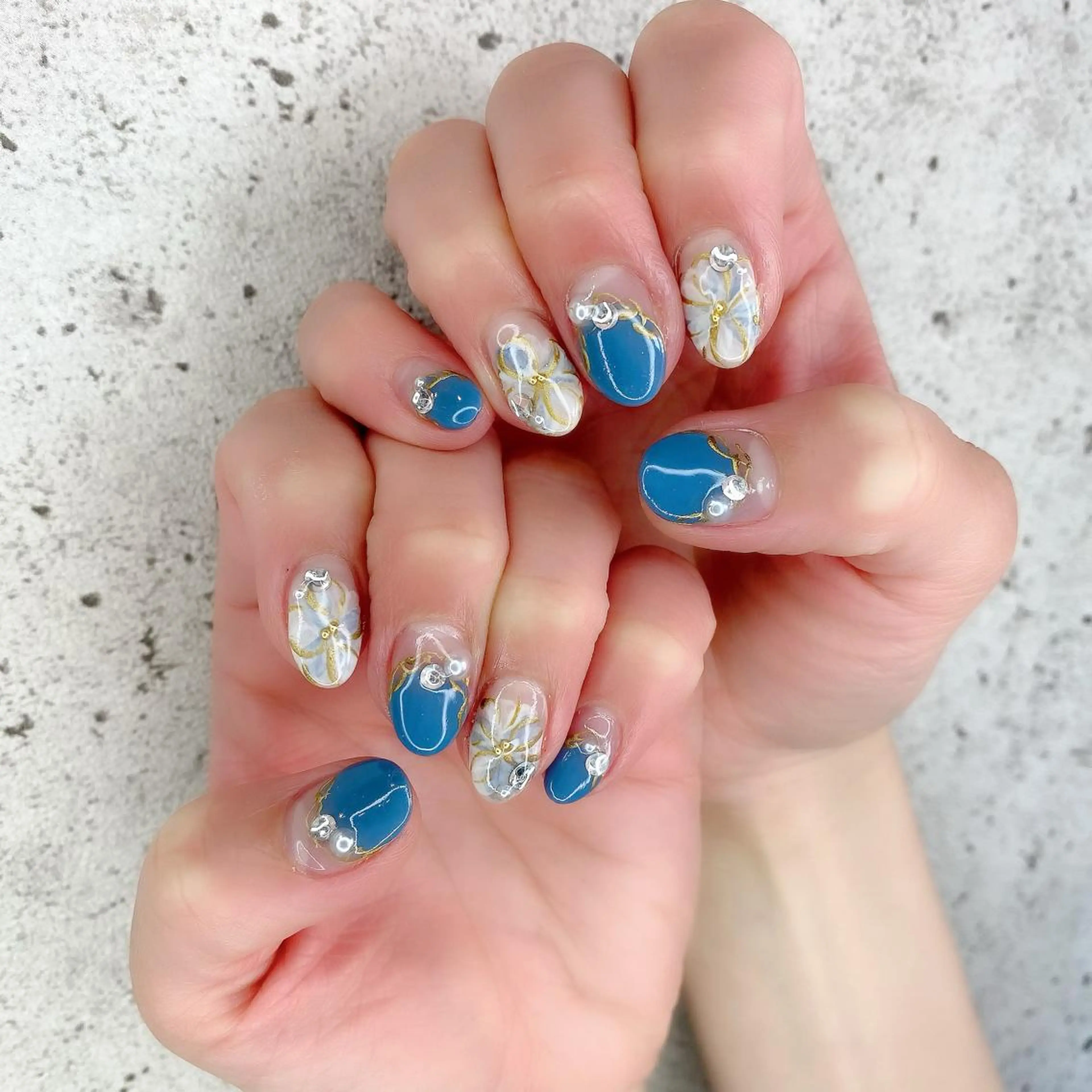 ミディアム カラー パーマ ヘアアレンジ メンズ キッズ ネイル マツエク・マツパ ハンドネイル Salon Ｋのネイルデザイン