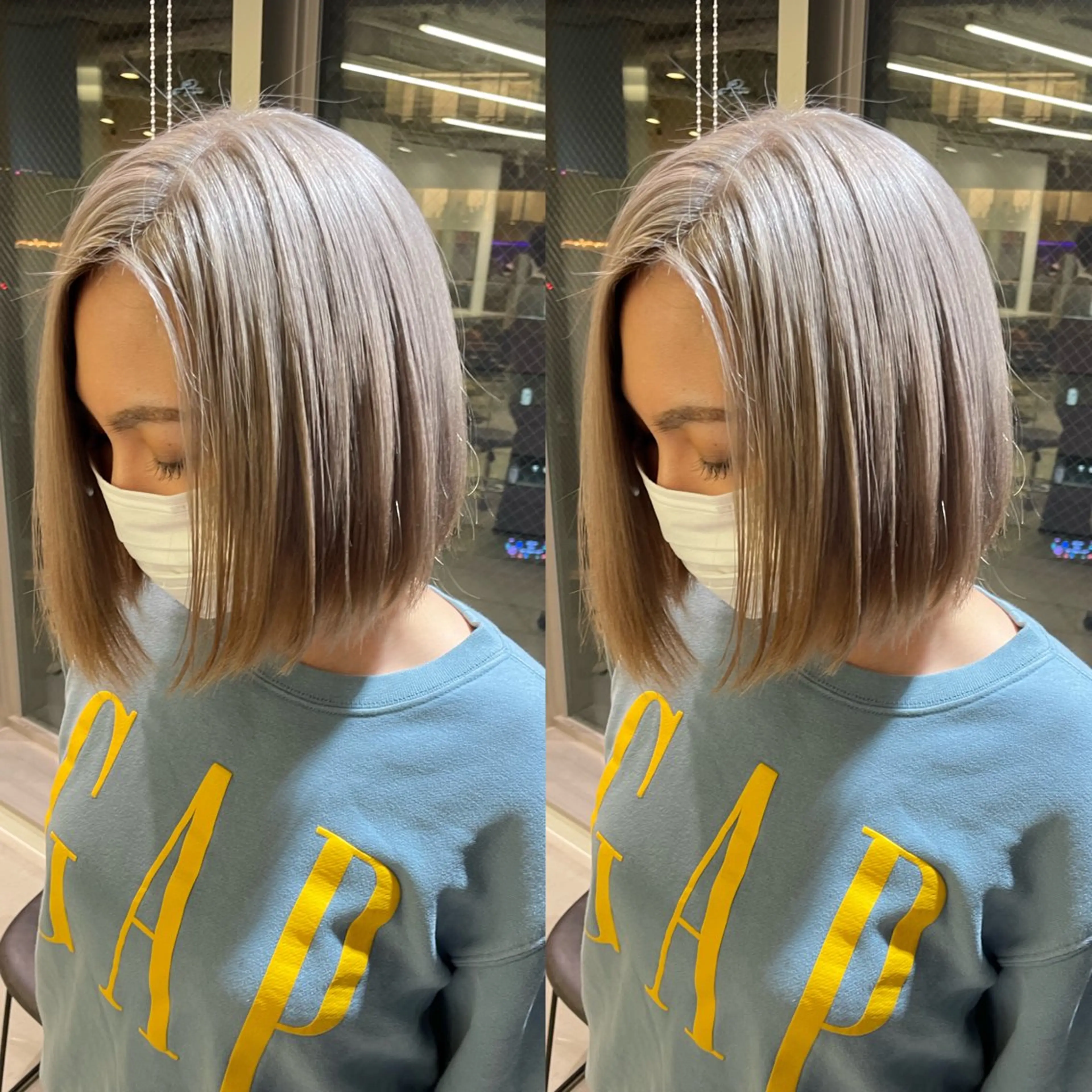 ショート カラー ヘアアレンジ ベージュカラー ホワイトベージュ ヘアカラー トリートメント 🎗秋山勇/ GEAR.代表のヘアスタイル