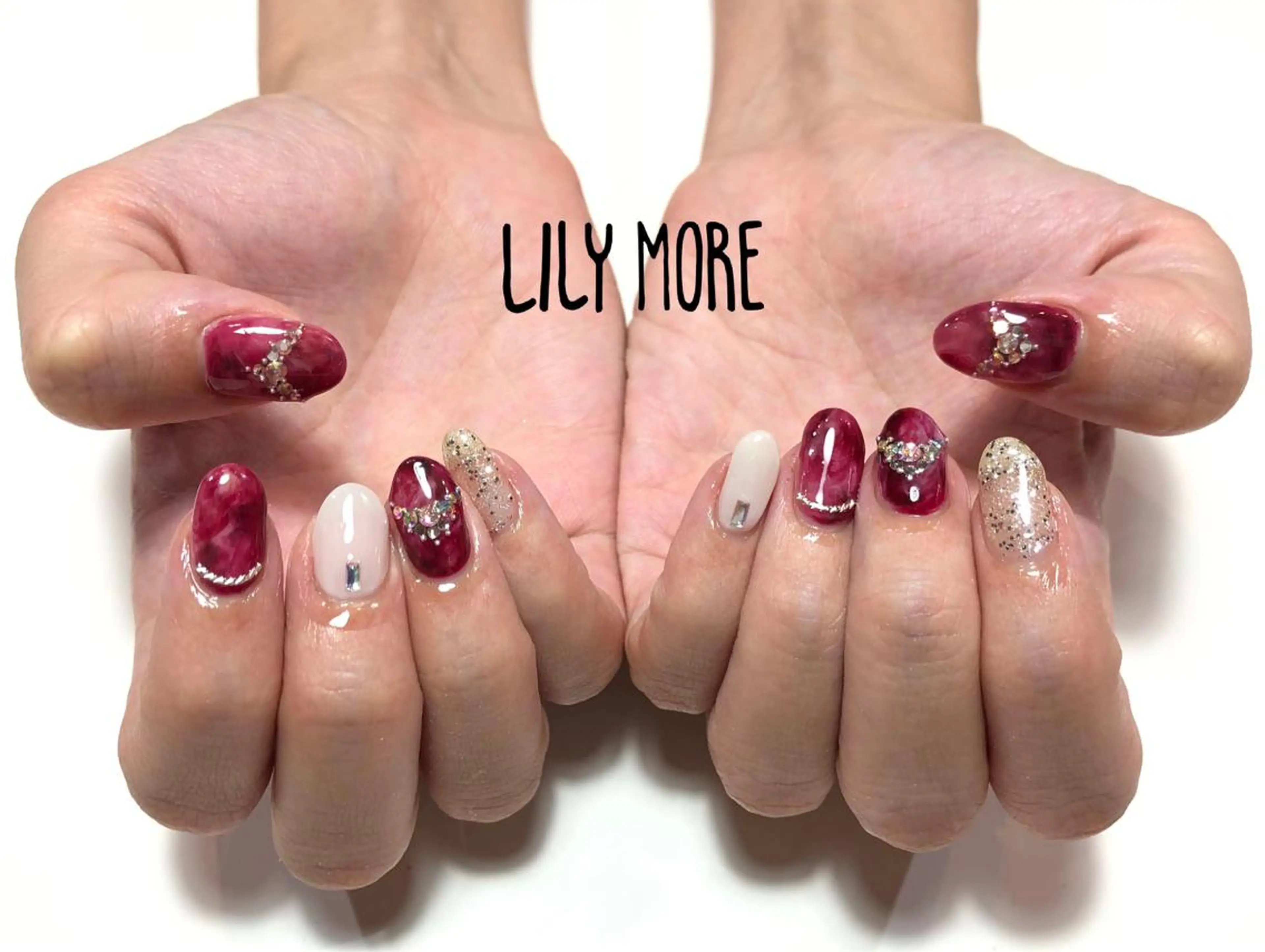 ネイル 大理石ネイル(マーブル) Lily closetのネイルデザイン