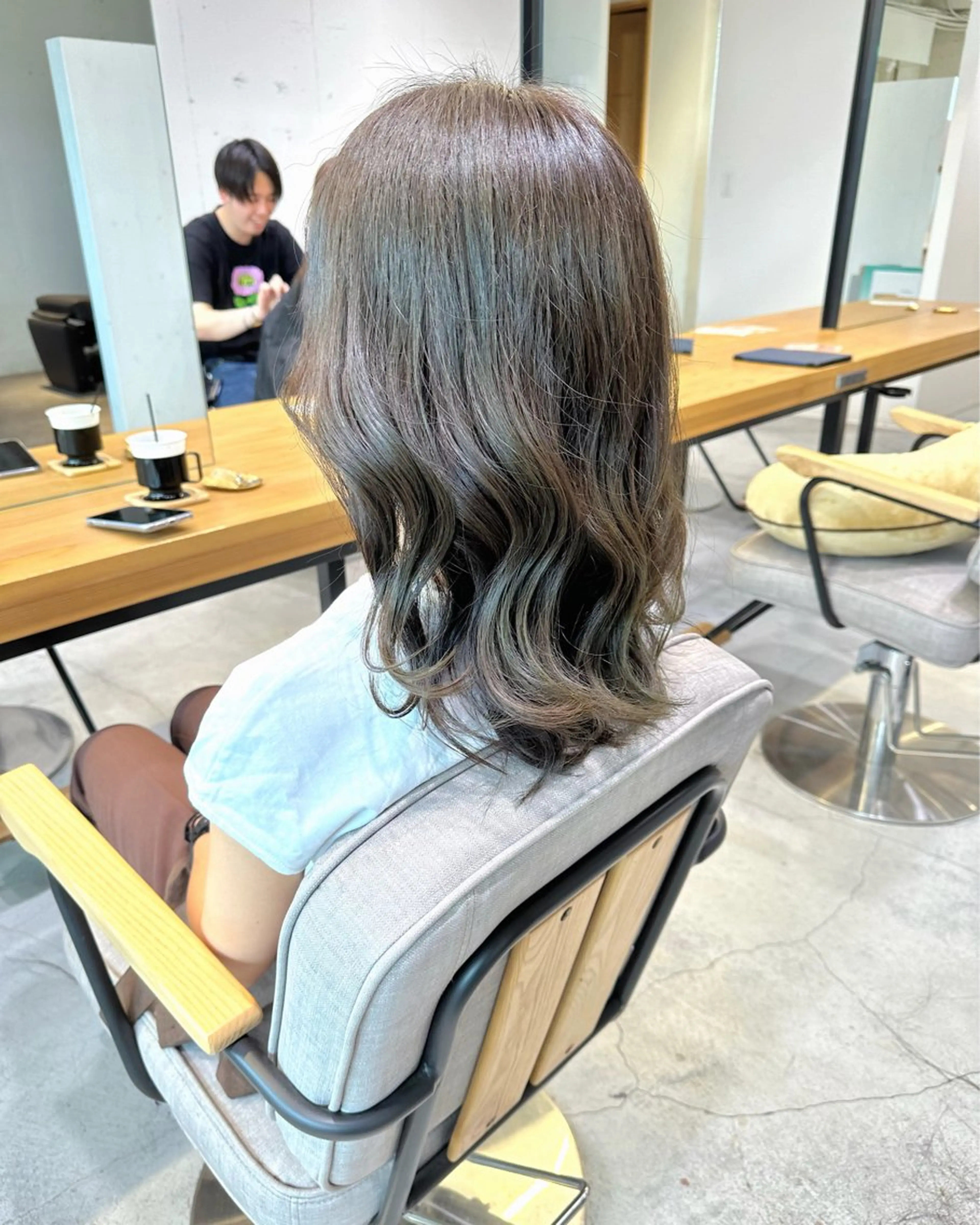 セミロング カット ヘアカラー トリートメント 上野湧太 髪質改善/艶カラーのヘアスタイル