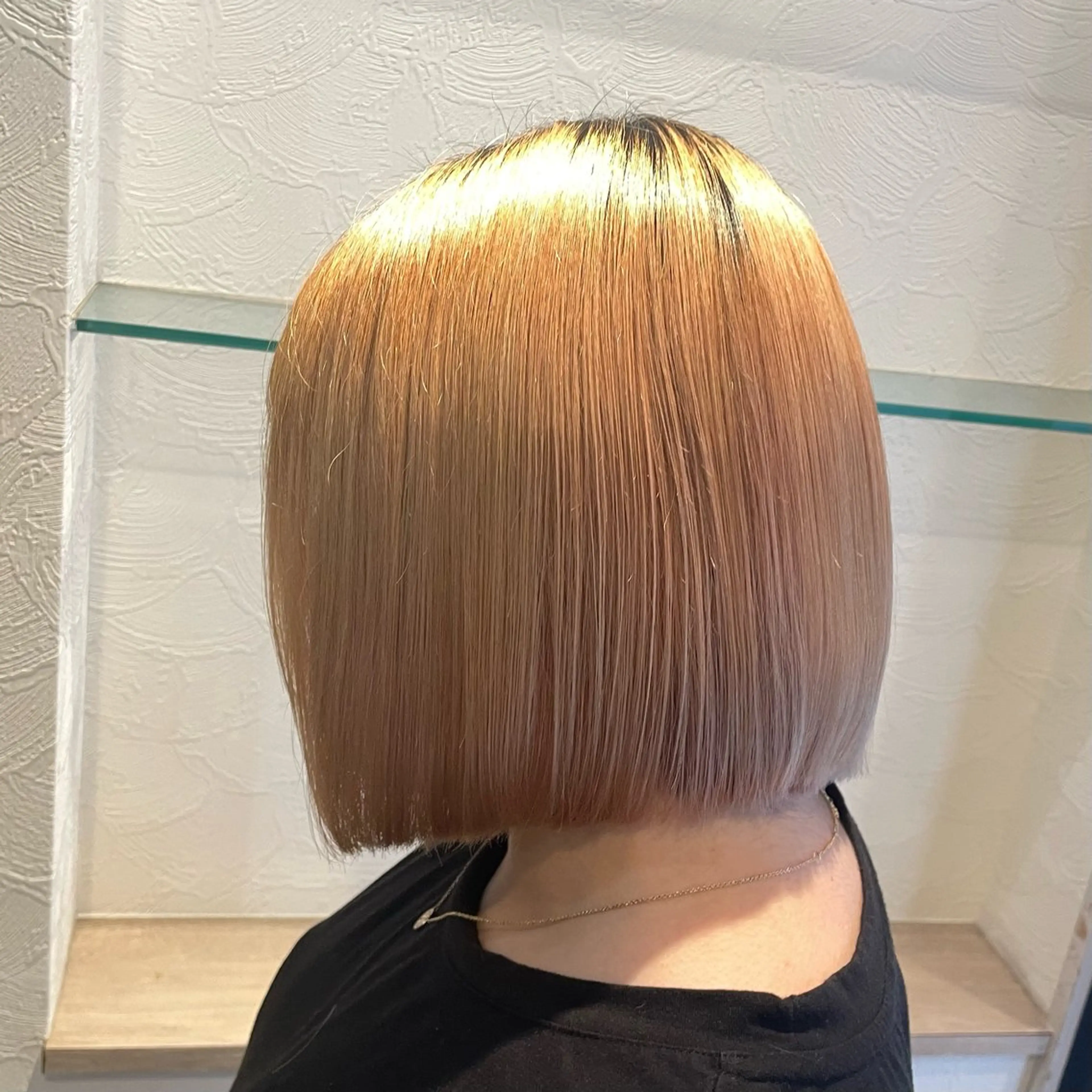 ショート 切りっぱなしボブ ボブ ピンク・ラベンダー/ レイヤー/NANAのヘアスタイル