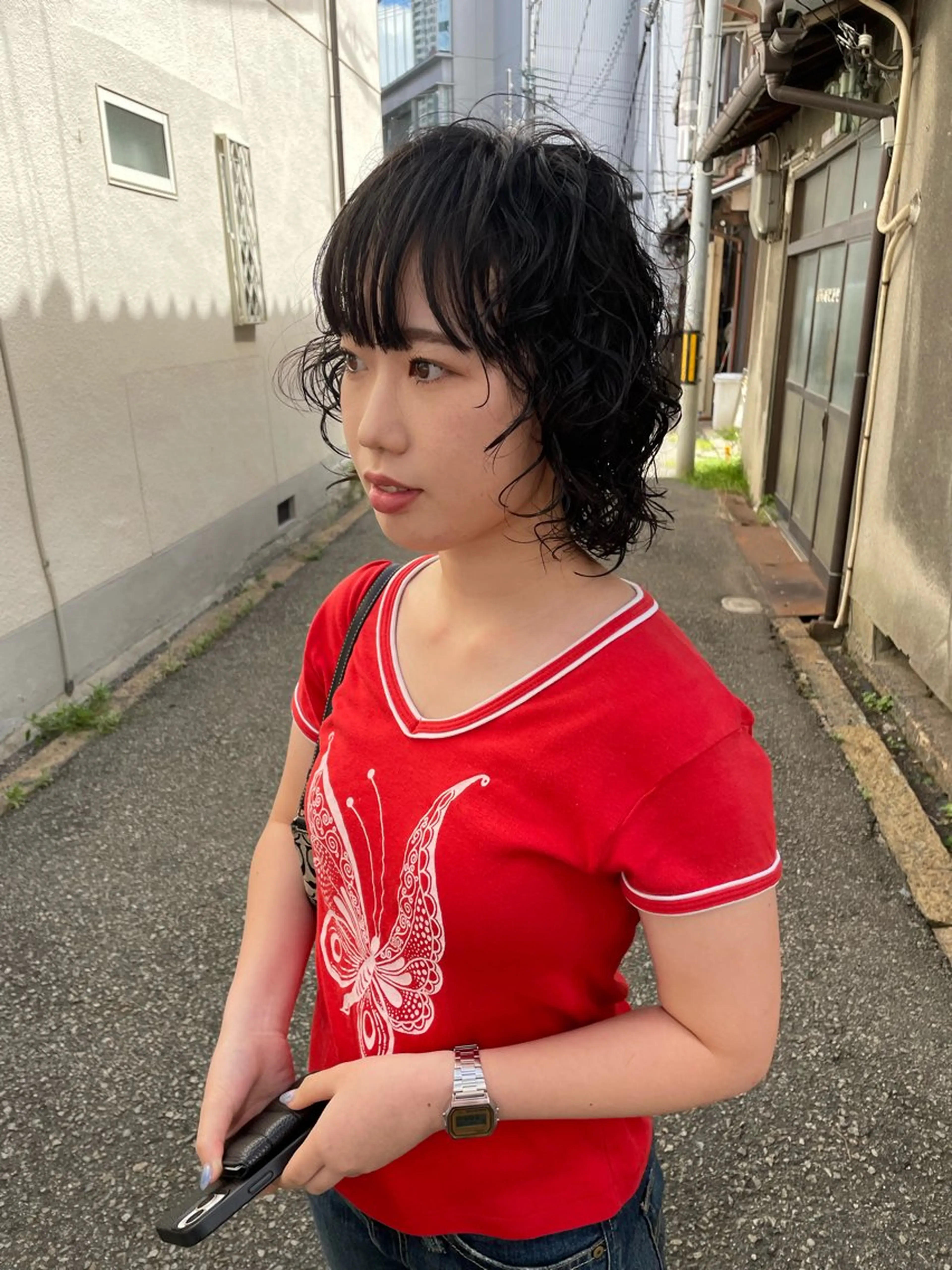 ミディアム カラー パーマ ヘアアレンジ メンズ ミディアムパーマ メンズパーマ メンズウルフカット ウルフカット カット パーマ トリートメント tatsumi/ボブ ウルフ/レイヤーのヘアスタイル