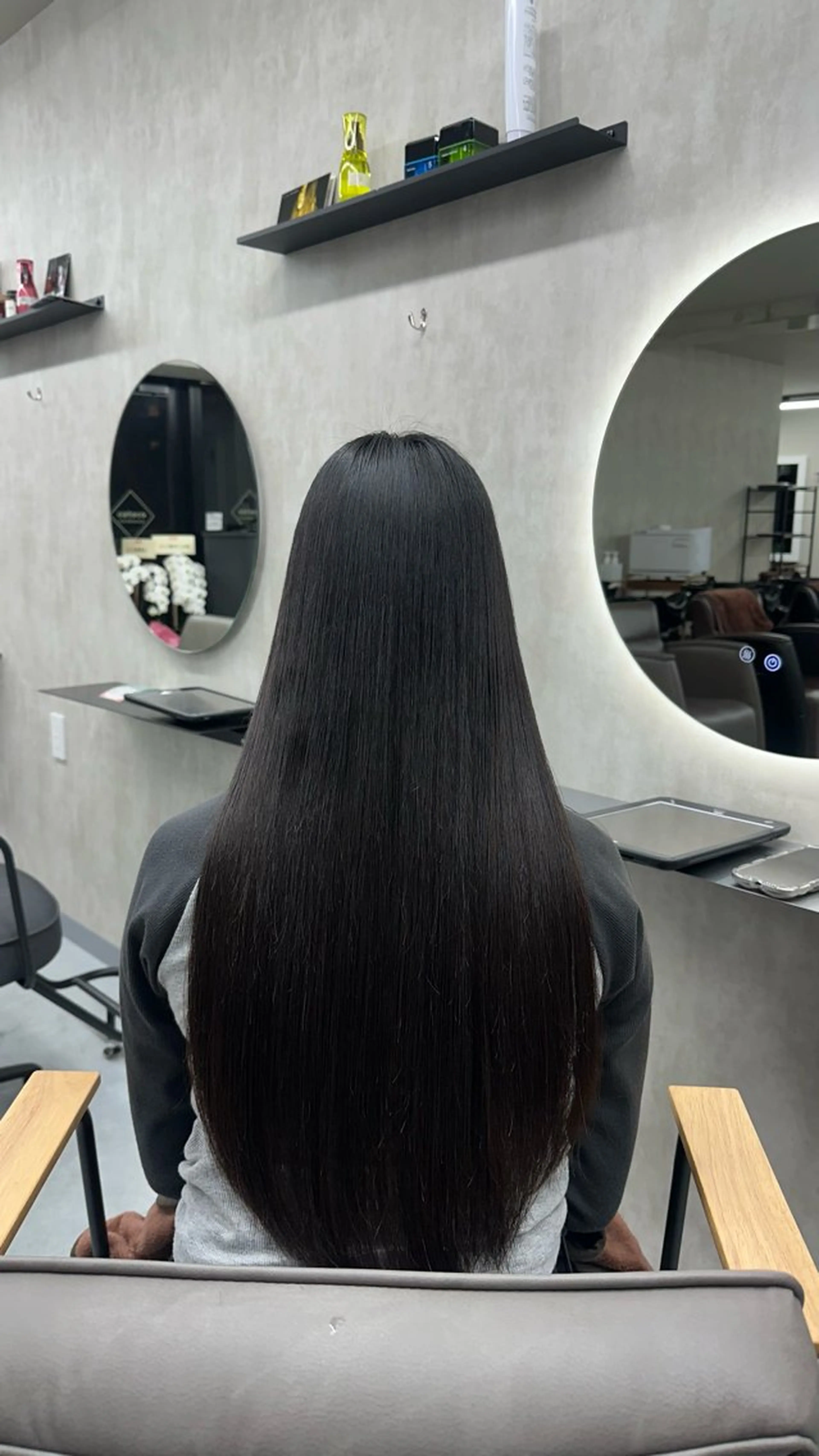 ロング 縮毛矯正 カット 縮毛矯正 トリートメント 韓国レイヤー・ボブ/ 暖色⭐️優香⭐️のヘアスタイル