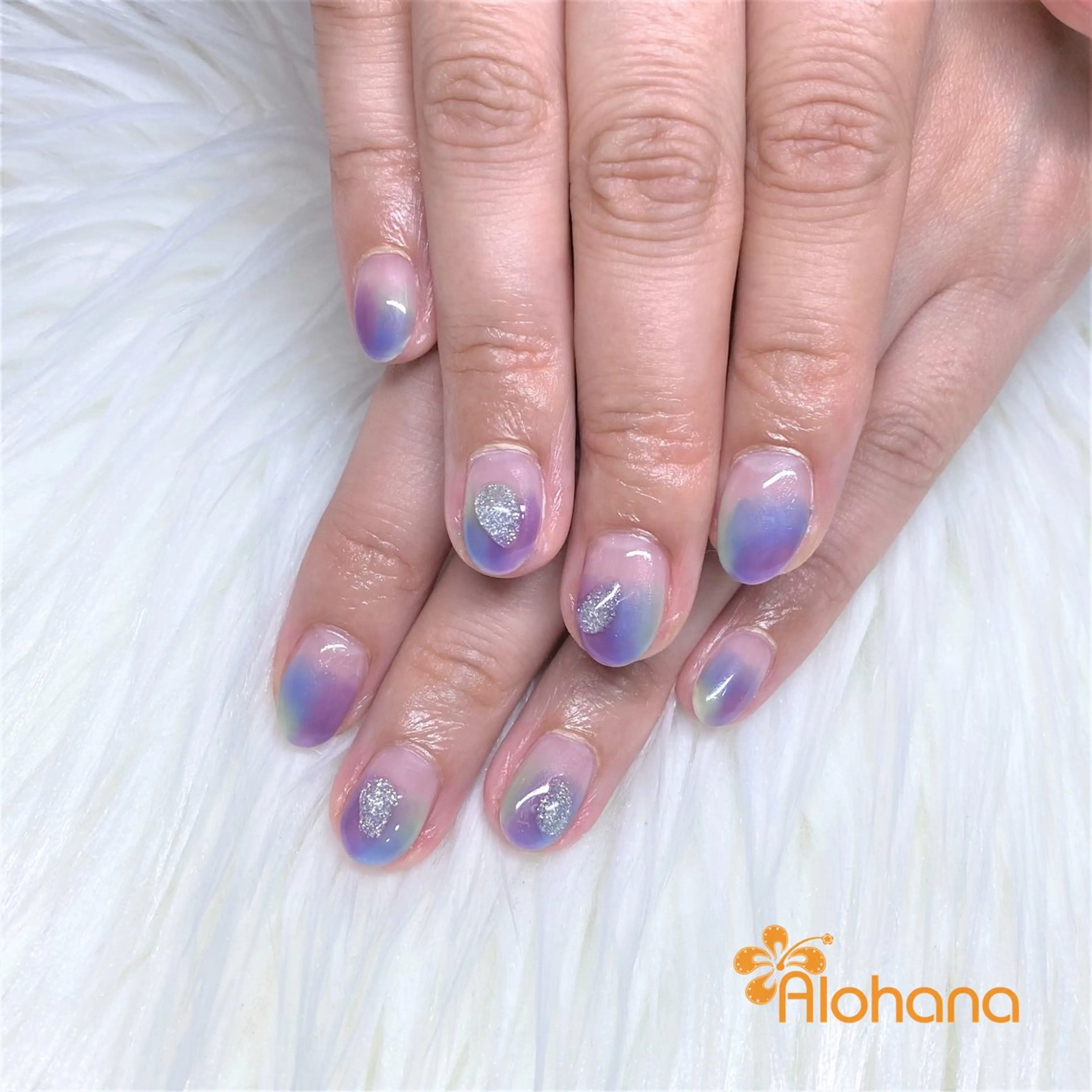 ネイル 大理石ネイル(マーブル) ニュアンスネイル ハンドネイル Alohana Minaのネイルデザイン