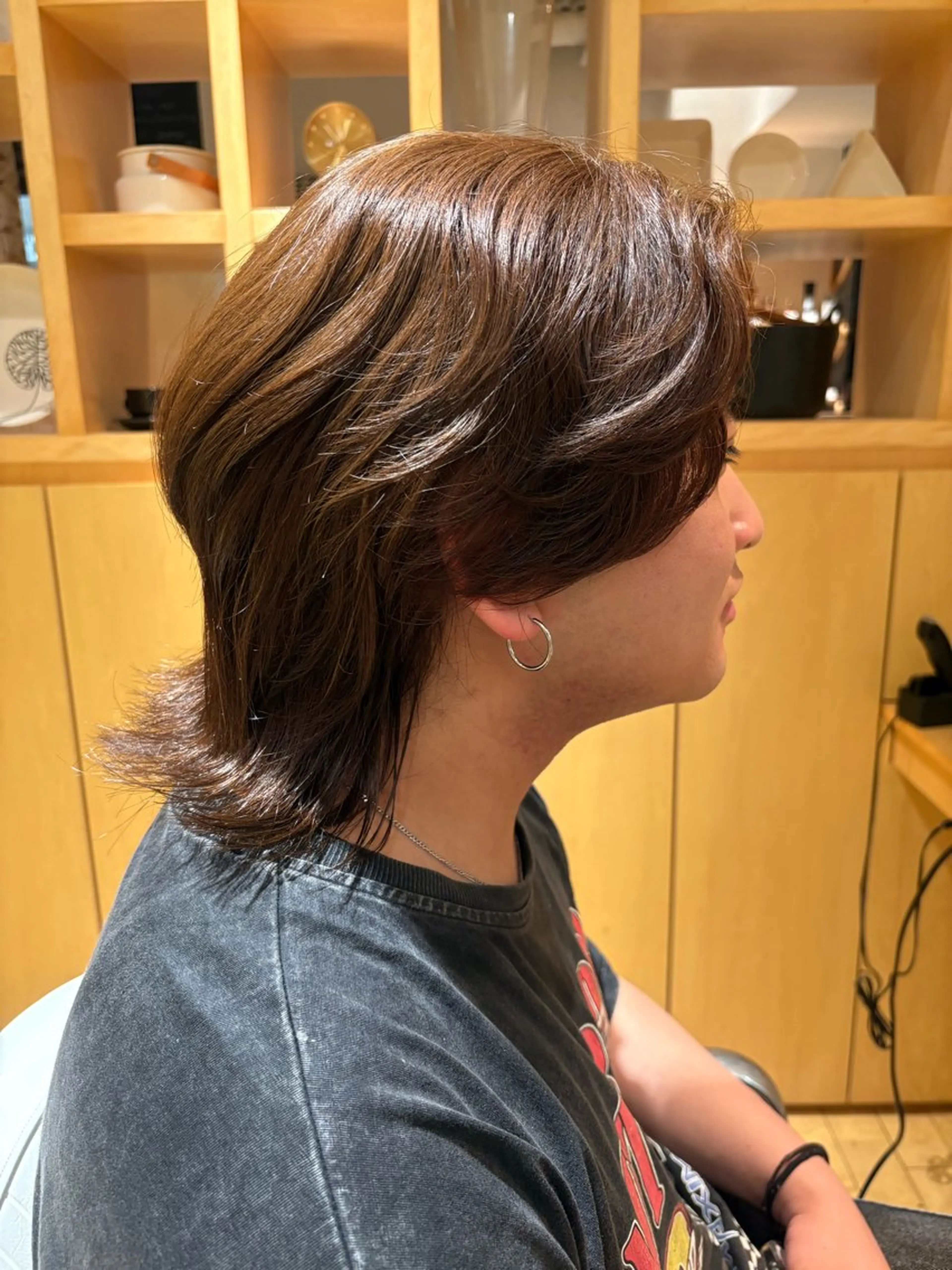 カラー メンズ ブラウンカラー ヘアカラー 金森 悠大のヘアスタイル
