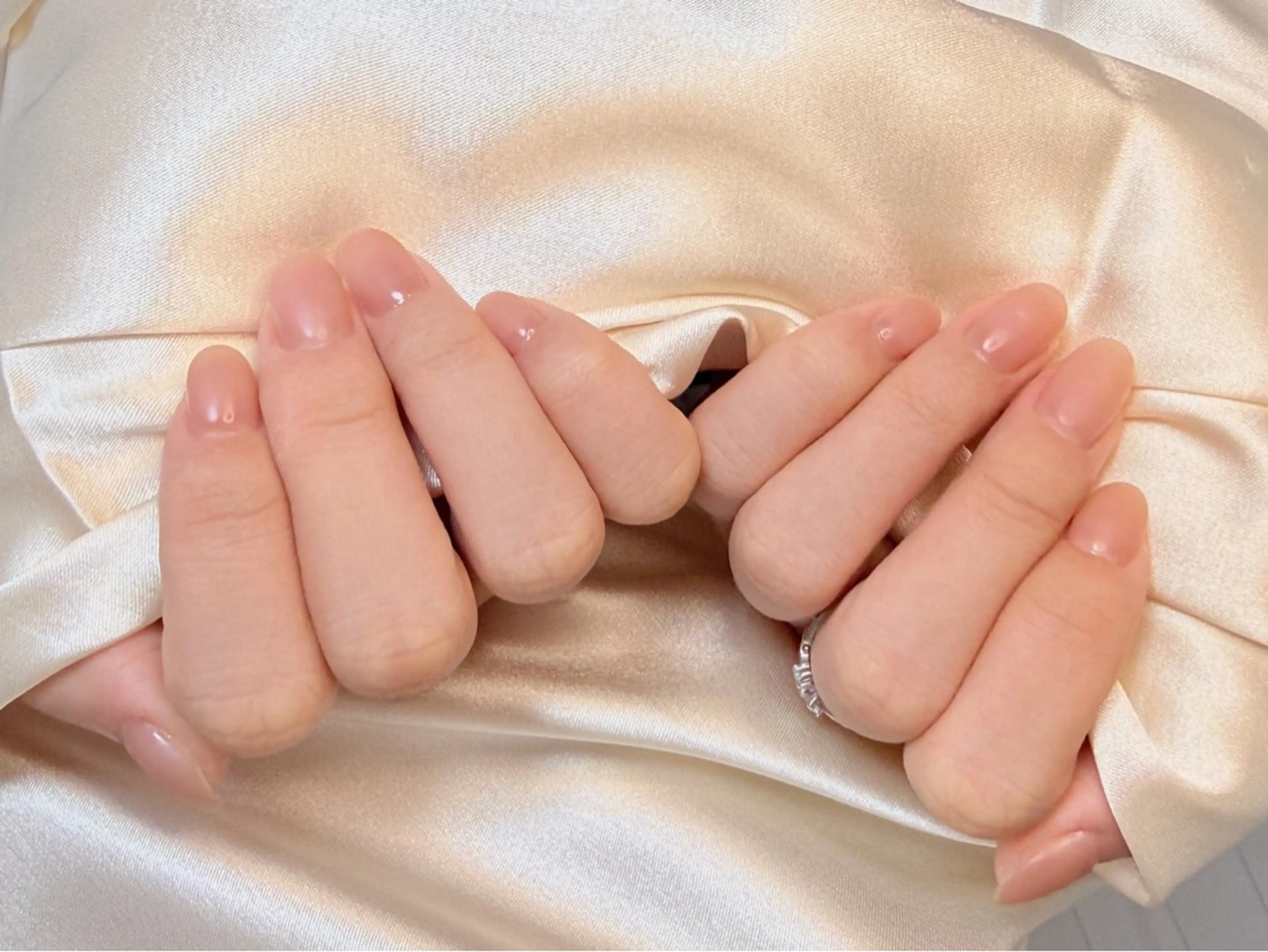 ネイル アートネイル オーロラネイル チークネイル フレンチネイル ガラスフレンチ ハンドネイル 🎀🎀YooLi Nail Salonのネイルデザイン