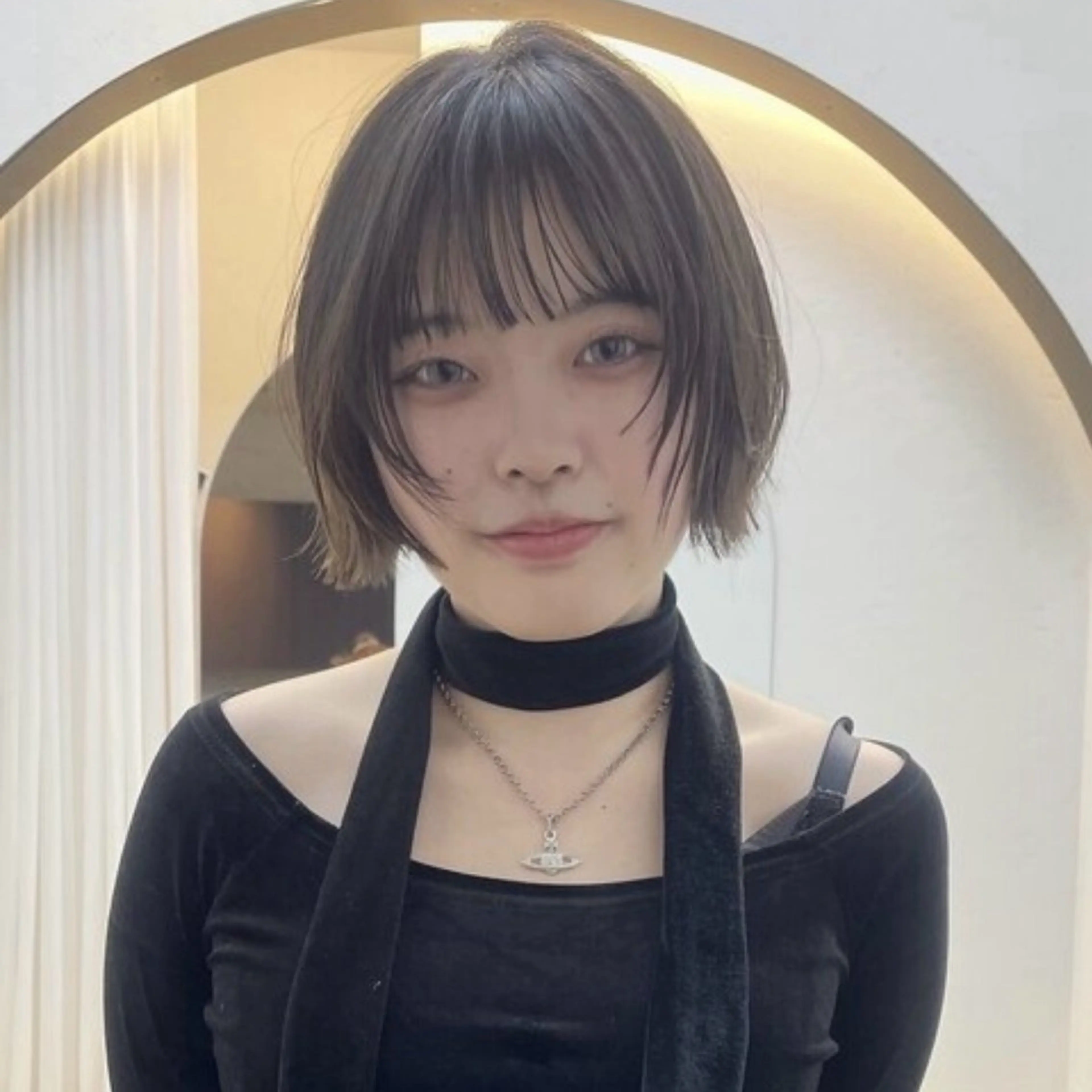 ミディアム カラー カット ヘアカラー トリートメント レイヤー/暖色カラー 🎀はるのヘアスタイル