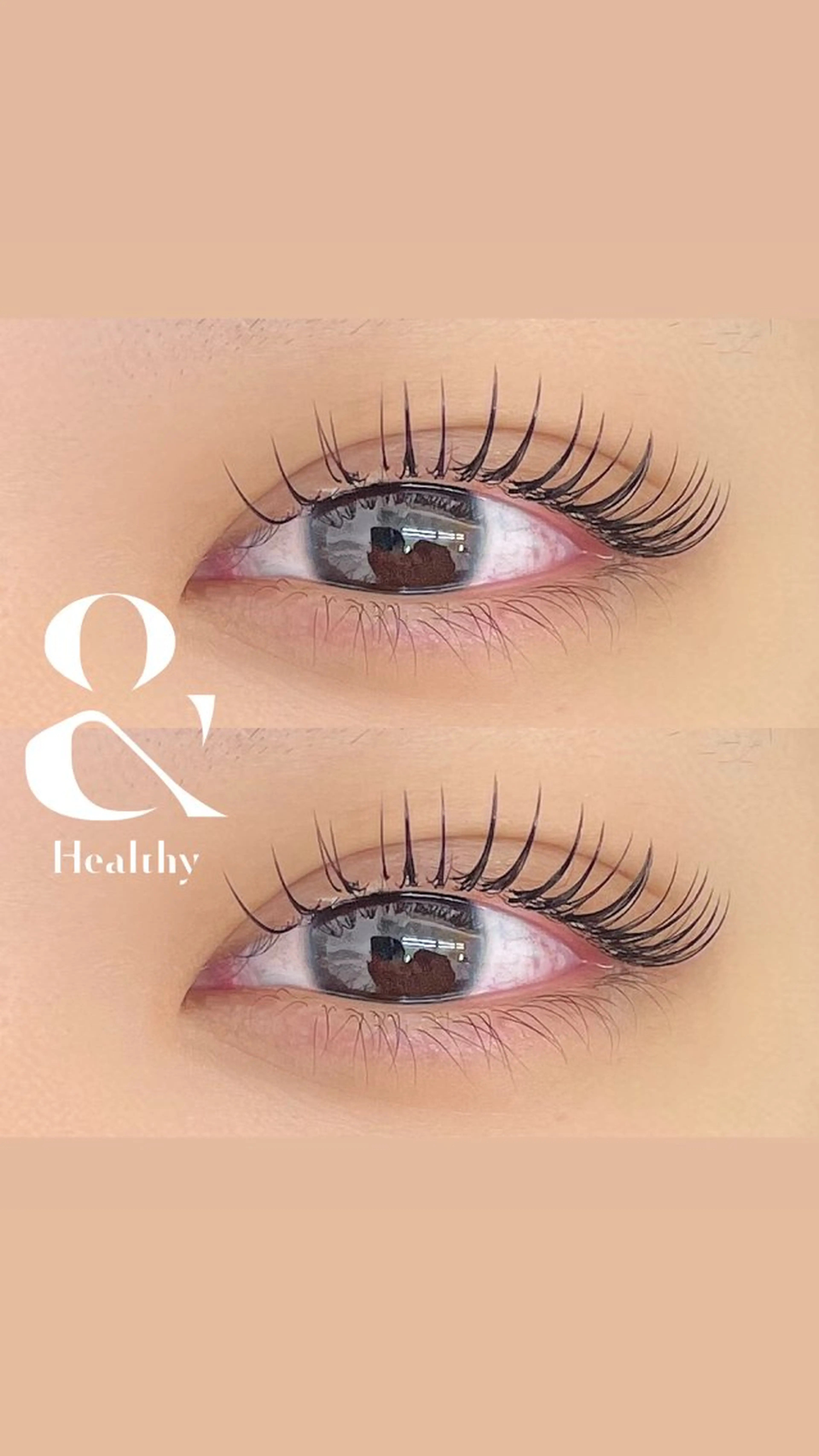 【下がりまつ毛も解消！】エクステ80本×まつ毛パーマ(アンドヘルシー)コーティング込み　¥10000の写真