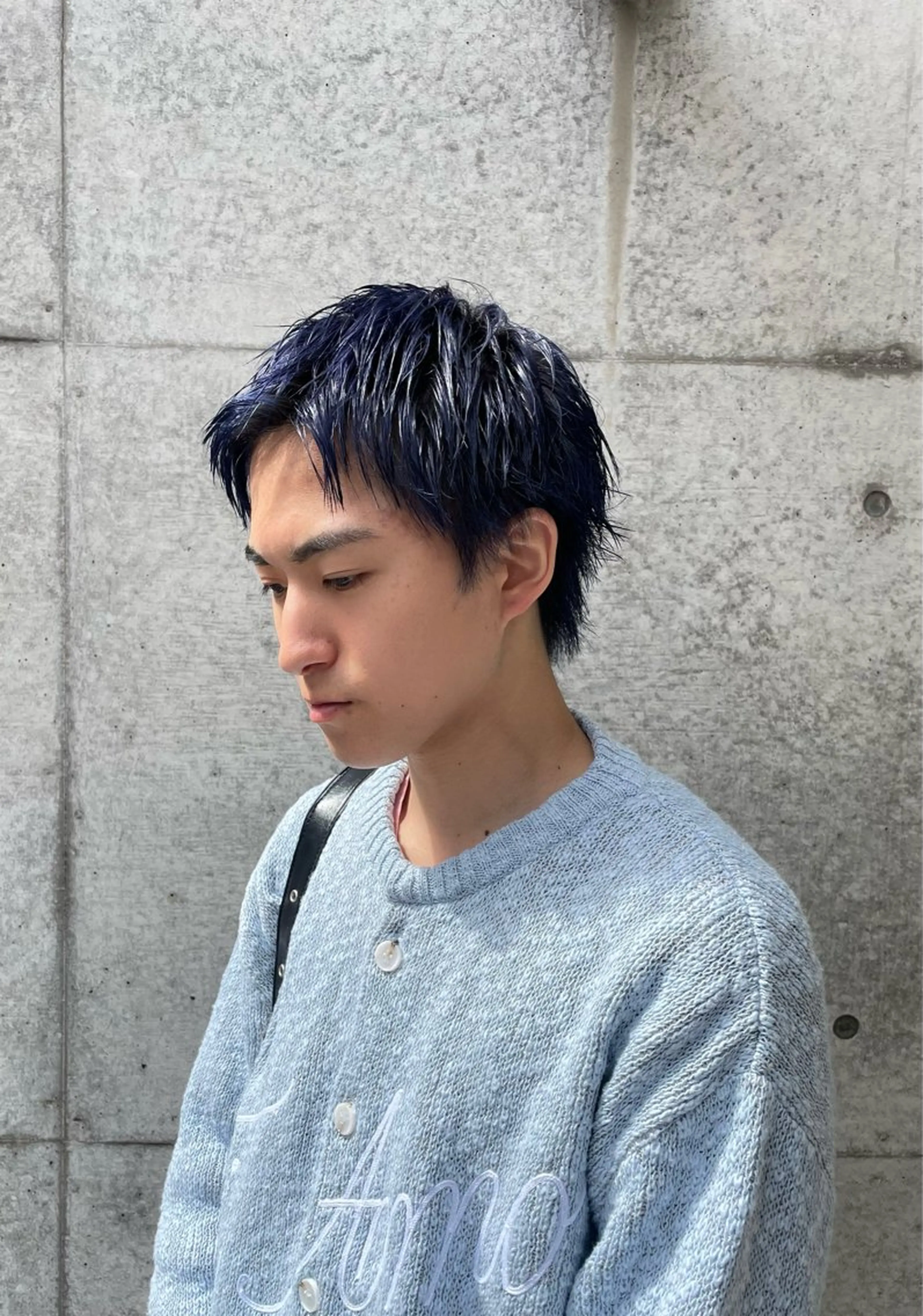 ショート カラー メンズ スパイキーショート ブルーカラー ショートヘア カット ヘアカラー トリートメント 南堀江メンズ ▫️SOSHI▫️のヘアスタイル