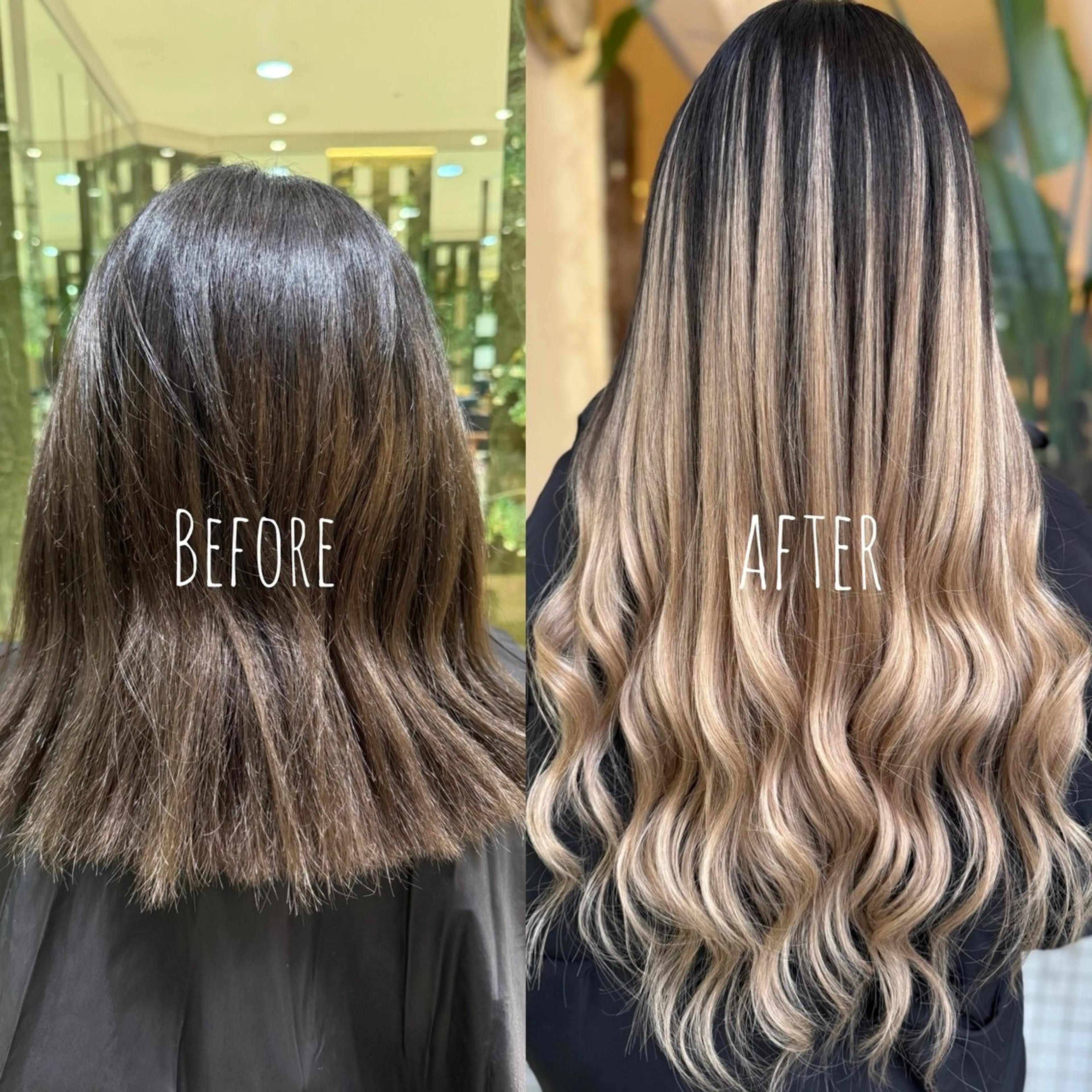 ロング カラー シールエクステ ハイトーンカラー エクステ カット ヘアカラー エクステ ❤️MASAKO❤️ 🌸🩷エクステ🩷のヘアスタイル