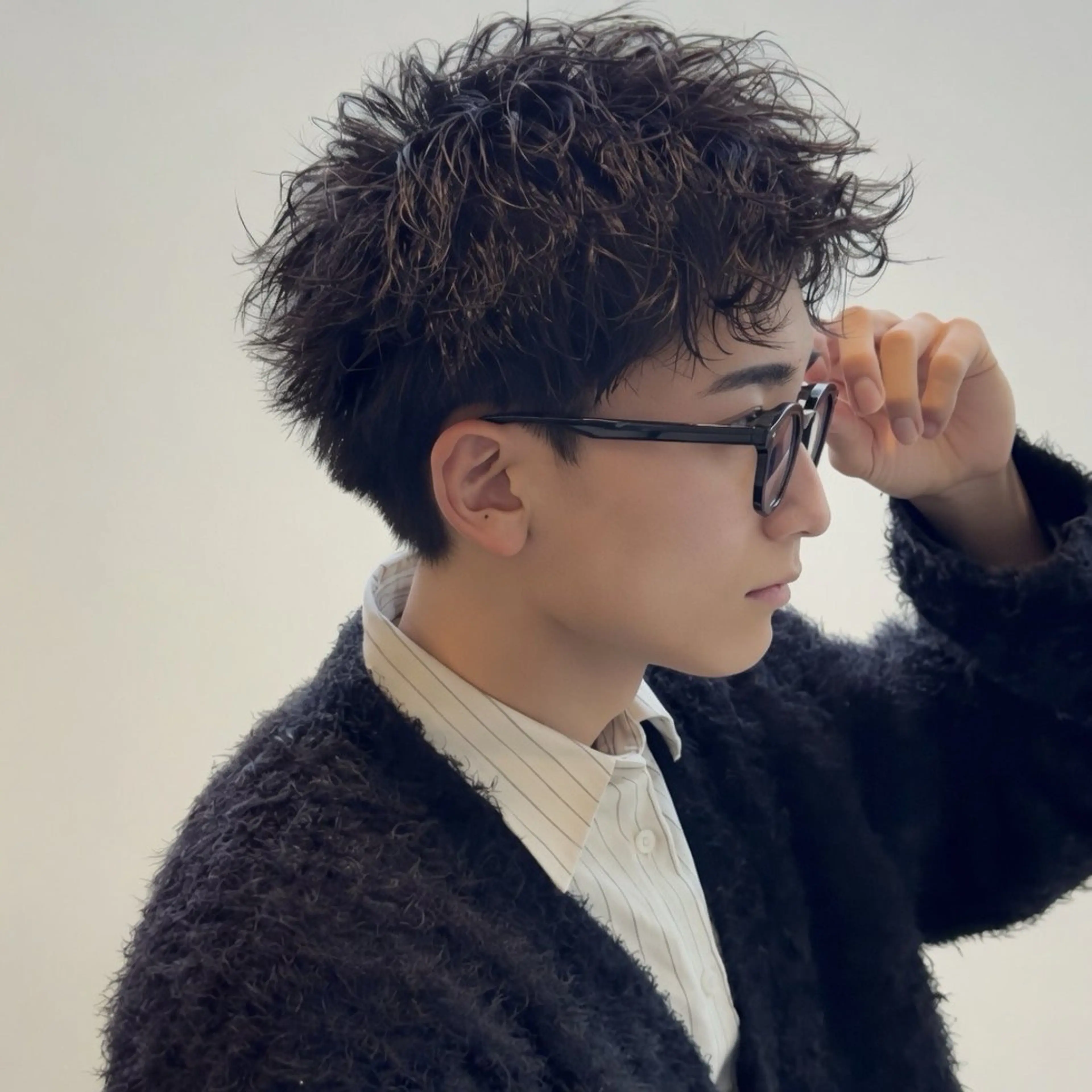 【💠新規メンズ限定💠】カット＋ピンパーマ(前処理剤付き)＋ダメージケアトリートメント†.  ໋☪︎の写真