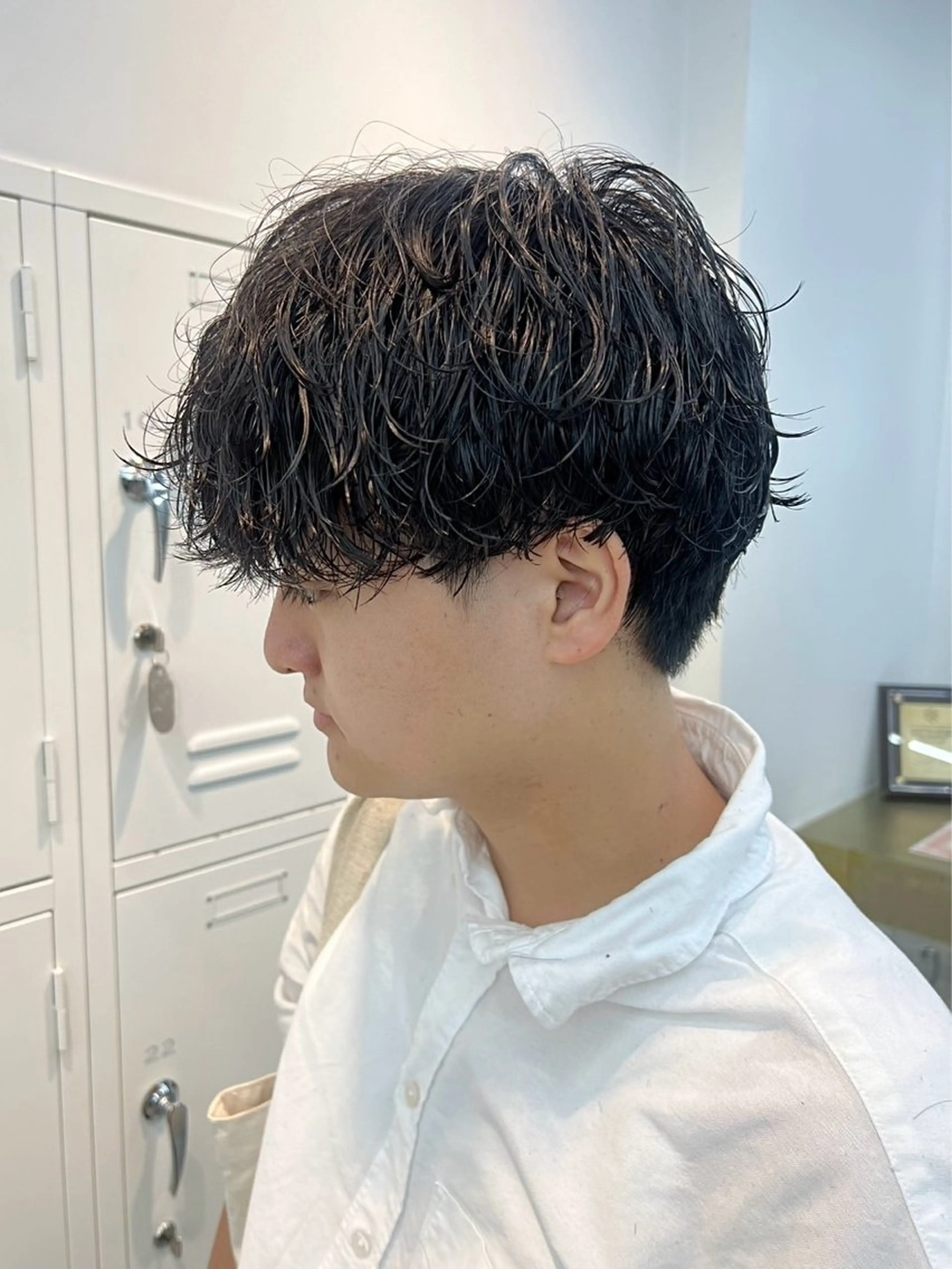 パーマ メンズ メンズパーマ 波巻きパーマ スパイラルパーマ カット パーマ 🎀メンズパーマ☆ 艶カラー☆Syuriのヘアスタイル