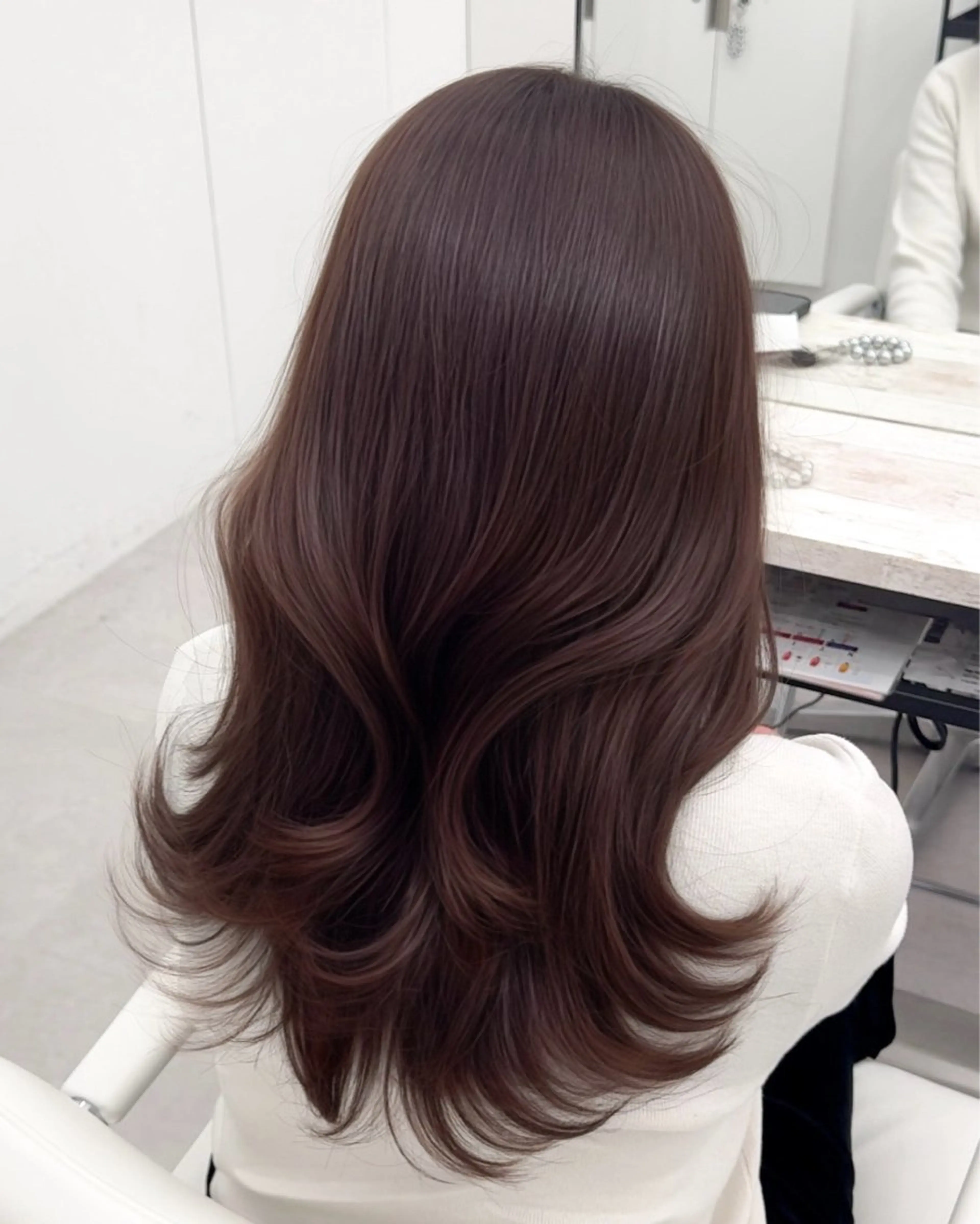 ミディアム カラー ヘアアレンジ カット ヘアカラー トリートメント 顔周り&ミディアム 特化/池袋/kokiのヘアスタイル