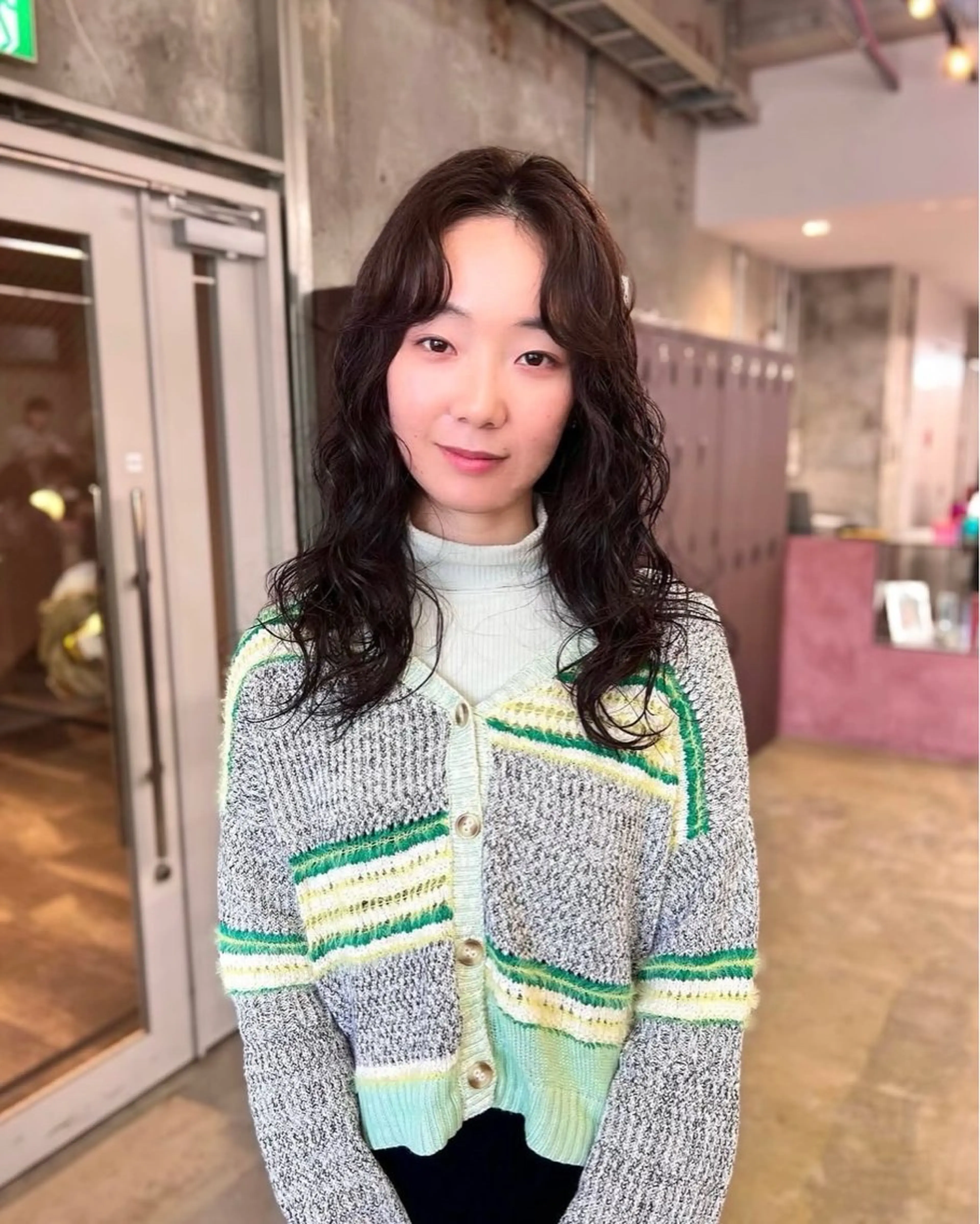 ロング カラー パーマ カット ヘアカラー パーマ 水野 雪 /パーマ/暖色カラーのヘアスタイル