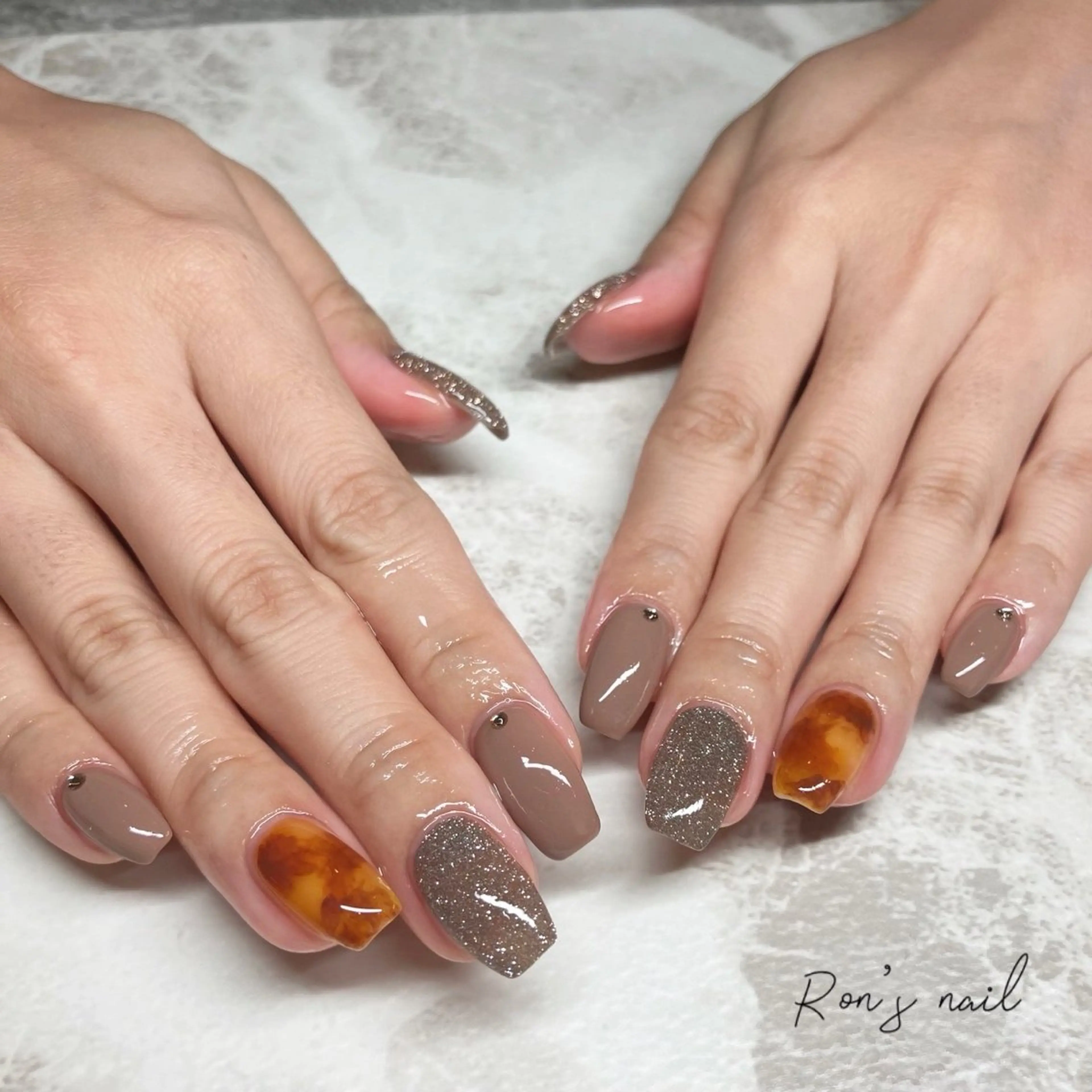 ネイル Ron's nail 笹岡のネイルデザイン