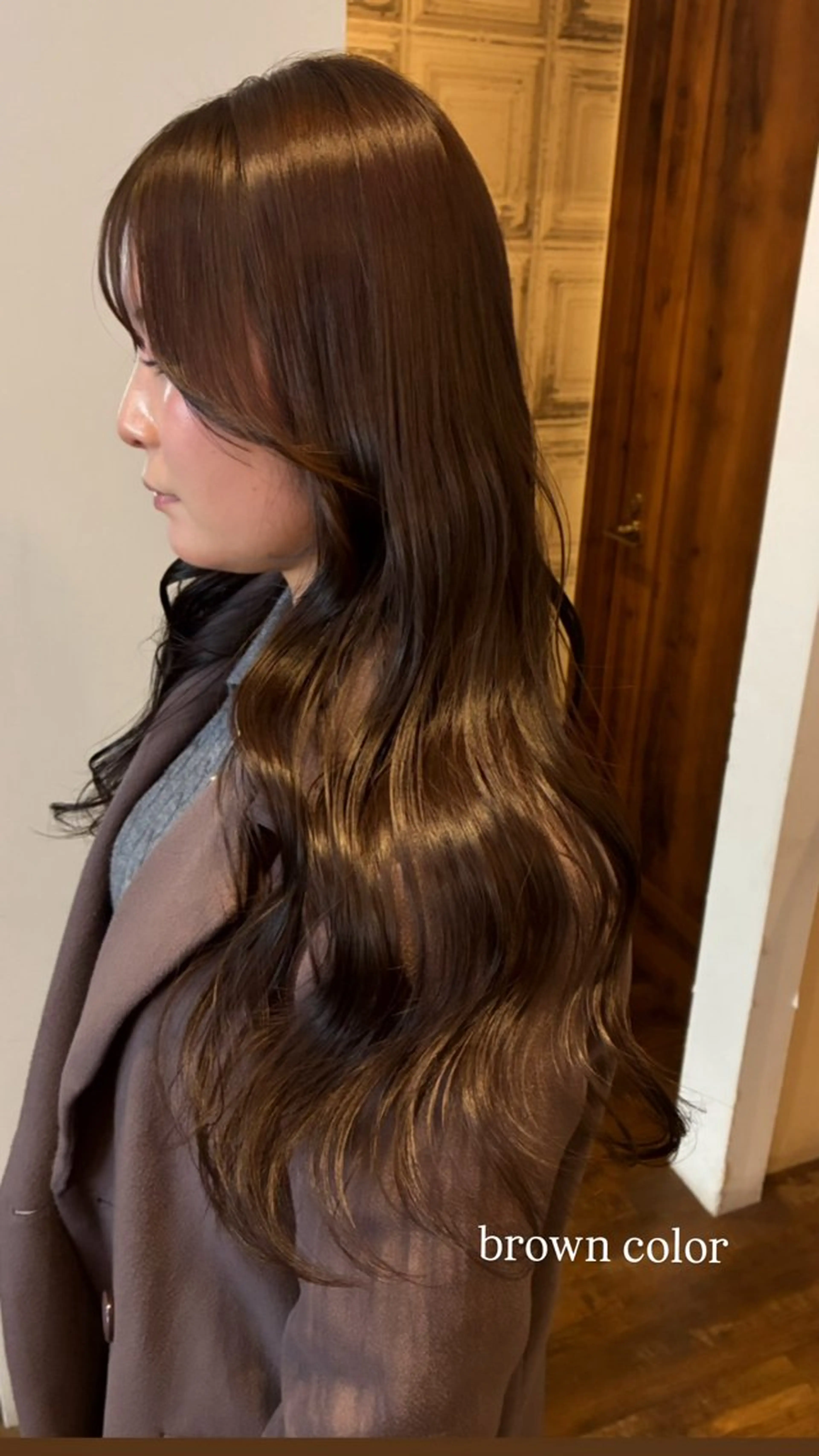 ロング 縮毛矯正 カット ヘアカラー トリートメント nacoハイトーン ベージュ🍒のヘアスタイル