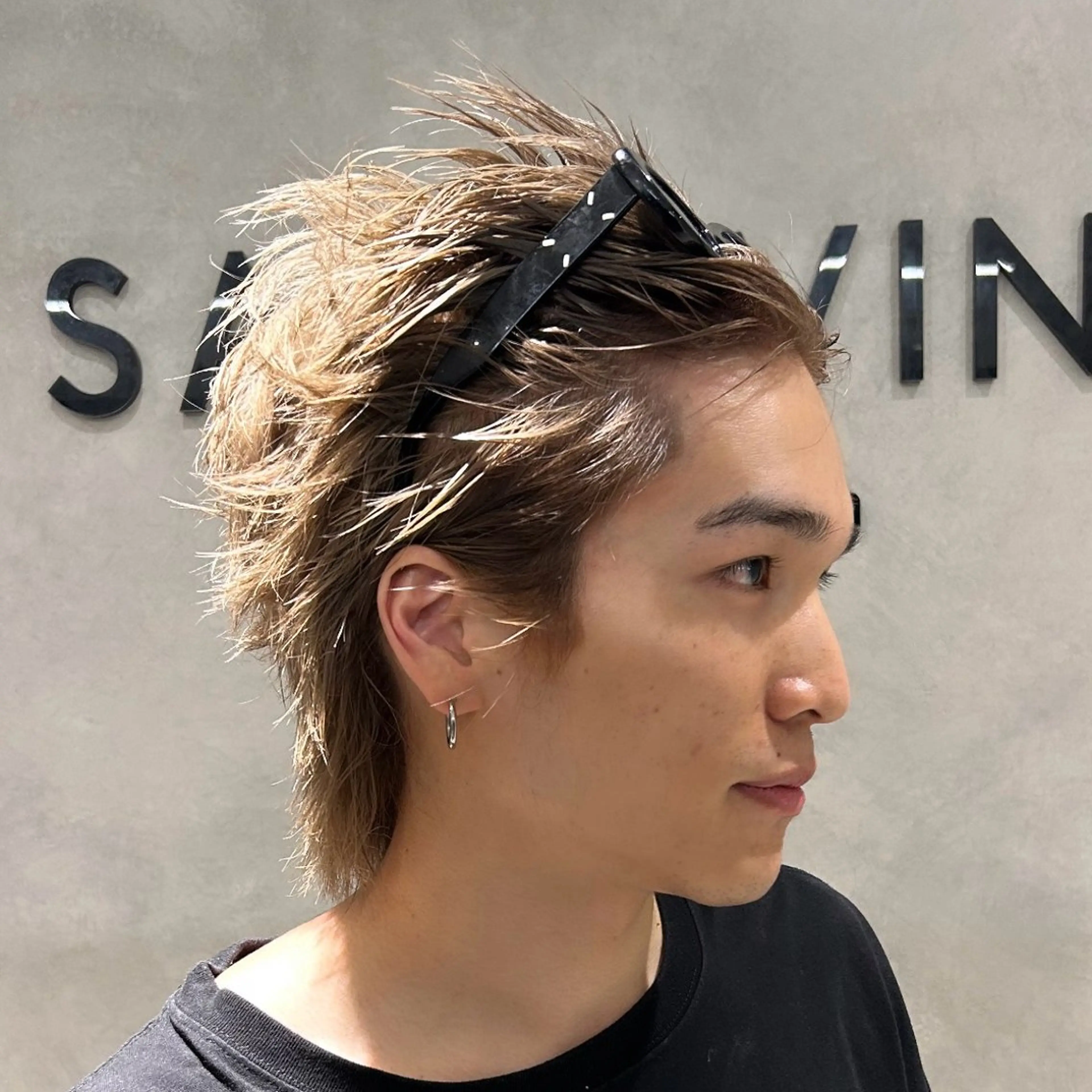 ショート カラー メンズ スパイキーショート ベージュカラー ミルクティーベージュ ショートヘア カット ヘアカラー 渋谷メンズヘア/ 加藤優一のヘアスタイル
