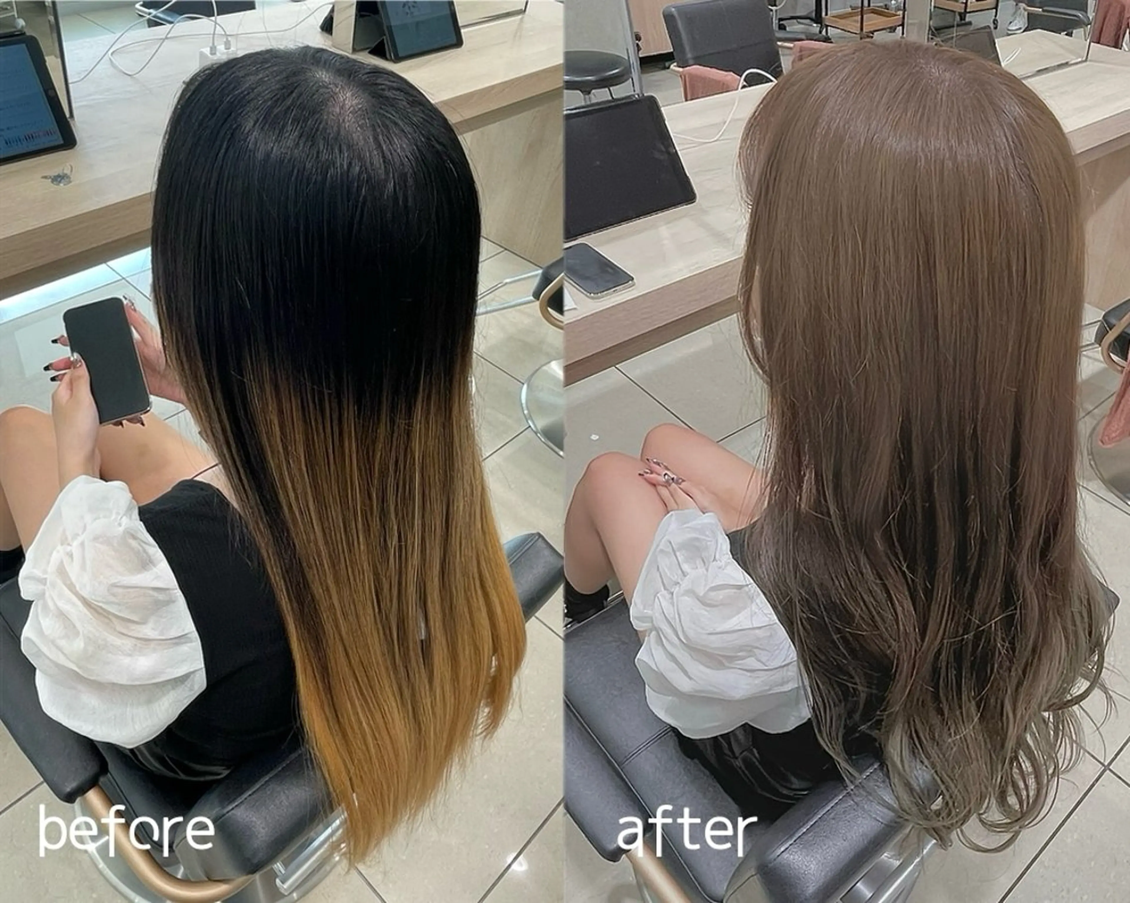 ロング カラー ベージュカラー 透明感カラー 【🎀推し デザイン カラー】小池 雪奈のヘアスタイル