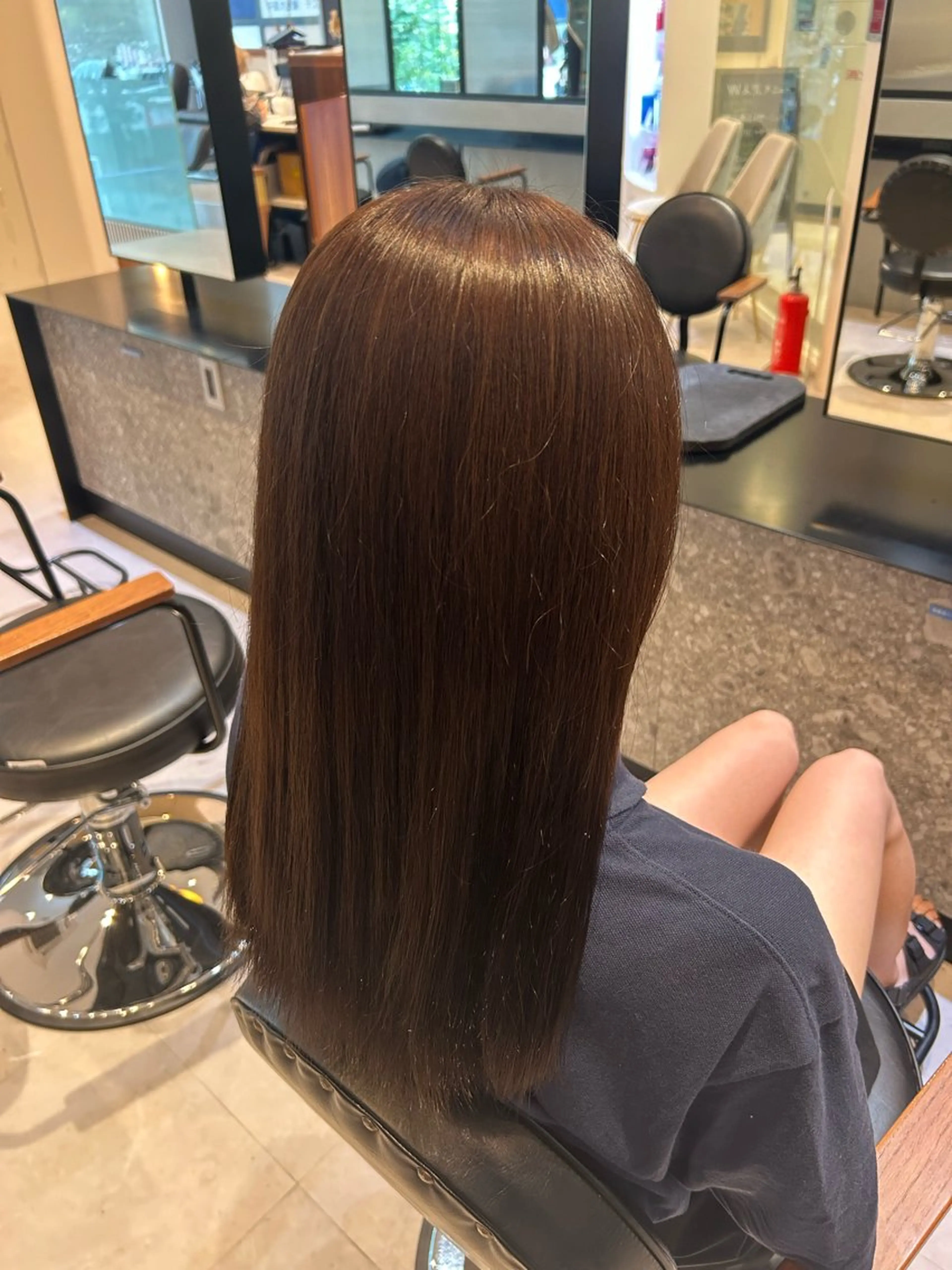 セミロング カラー ヘアカラー トリートメント 縮毛矯正/カット/ 韓国ヘア/蛯原🍤のヘアスタイル