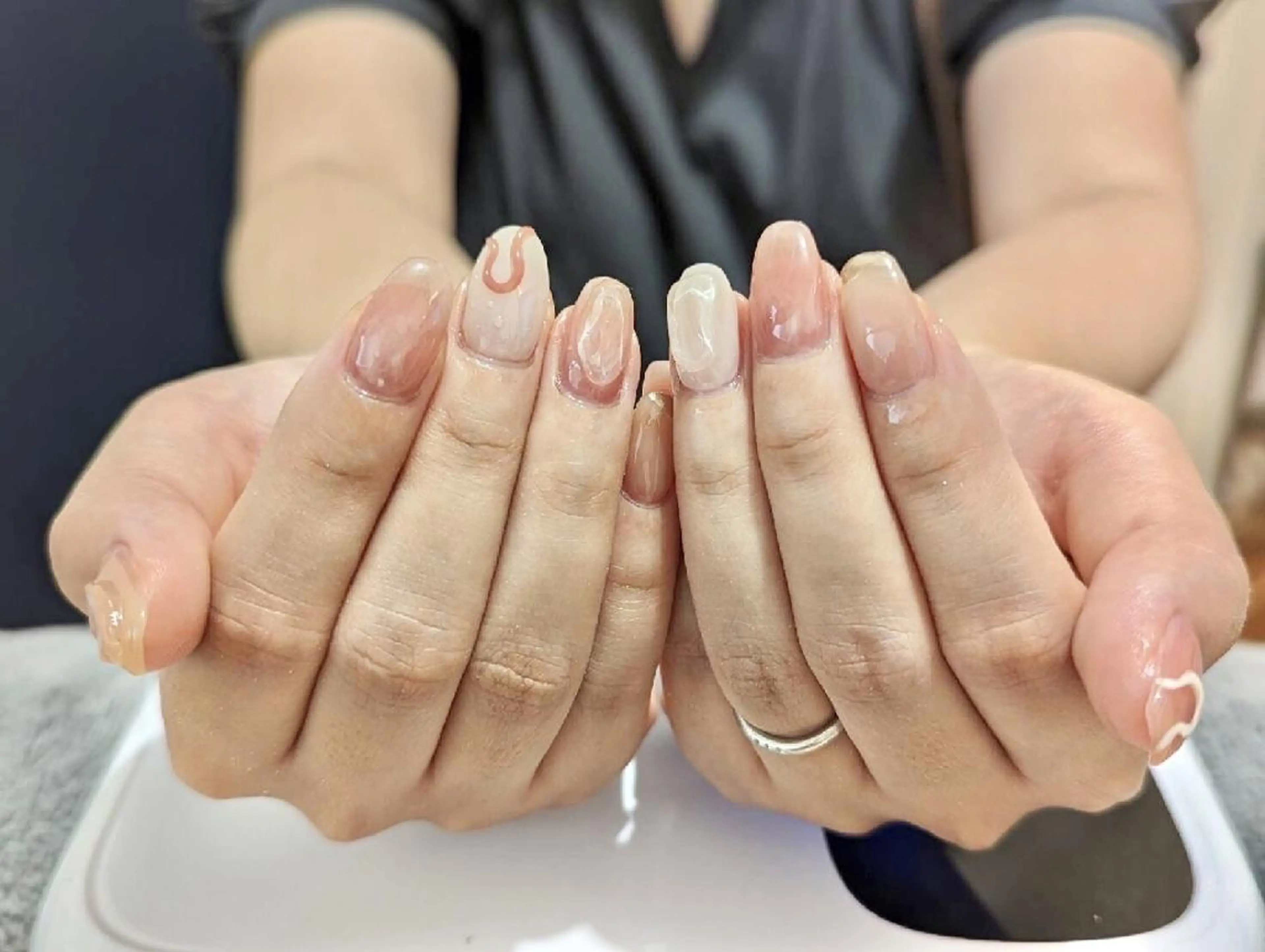 ネイル ニュアンスネイル VIBLISS福岡店 yurichanのネイルデザイン