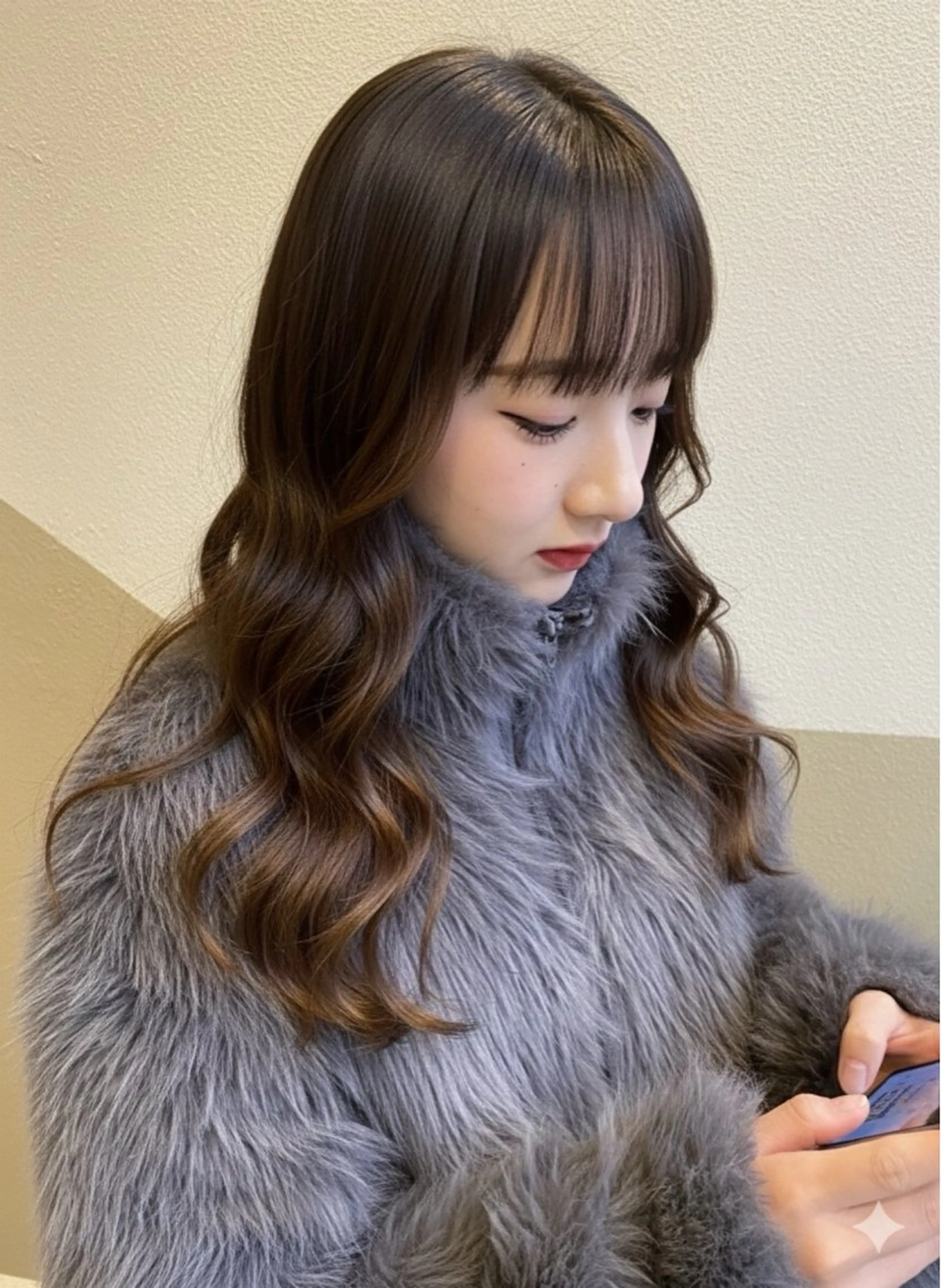 ロング カラー カット ヘアカラー トリートメント 透明感カラー/ 小顔カット/ミヅキのヘアスタイル