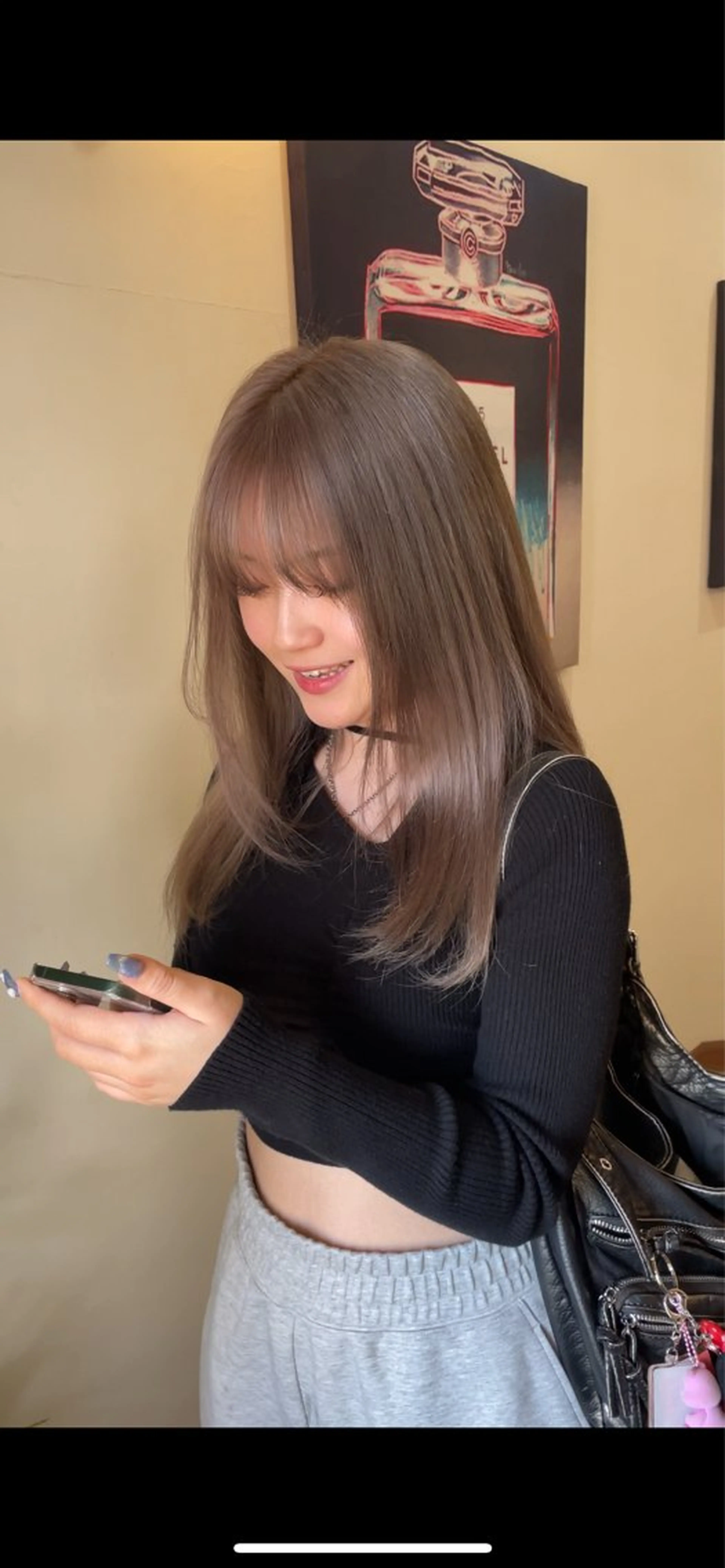 ロング カラー ベージュカラー ハイトーンカラー ヘアカラー トリートメント 小野楓未 ブリーチ/ 透明感カラー🩵のヘアスタイル