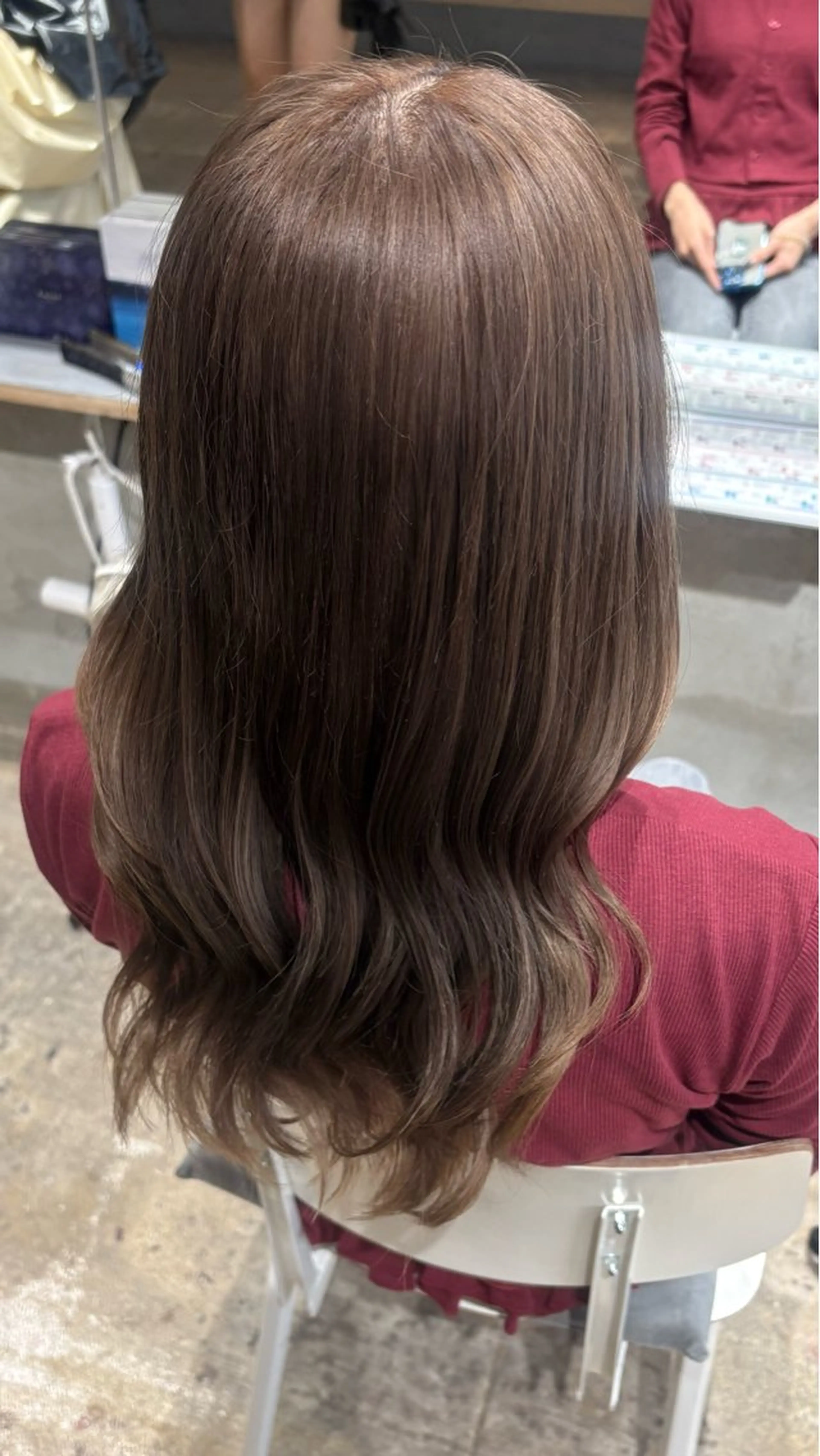 ロング カラー ベージュカラー ヘアカラー 安藤 まりのヘアスタイル