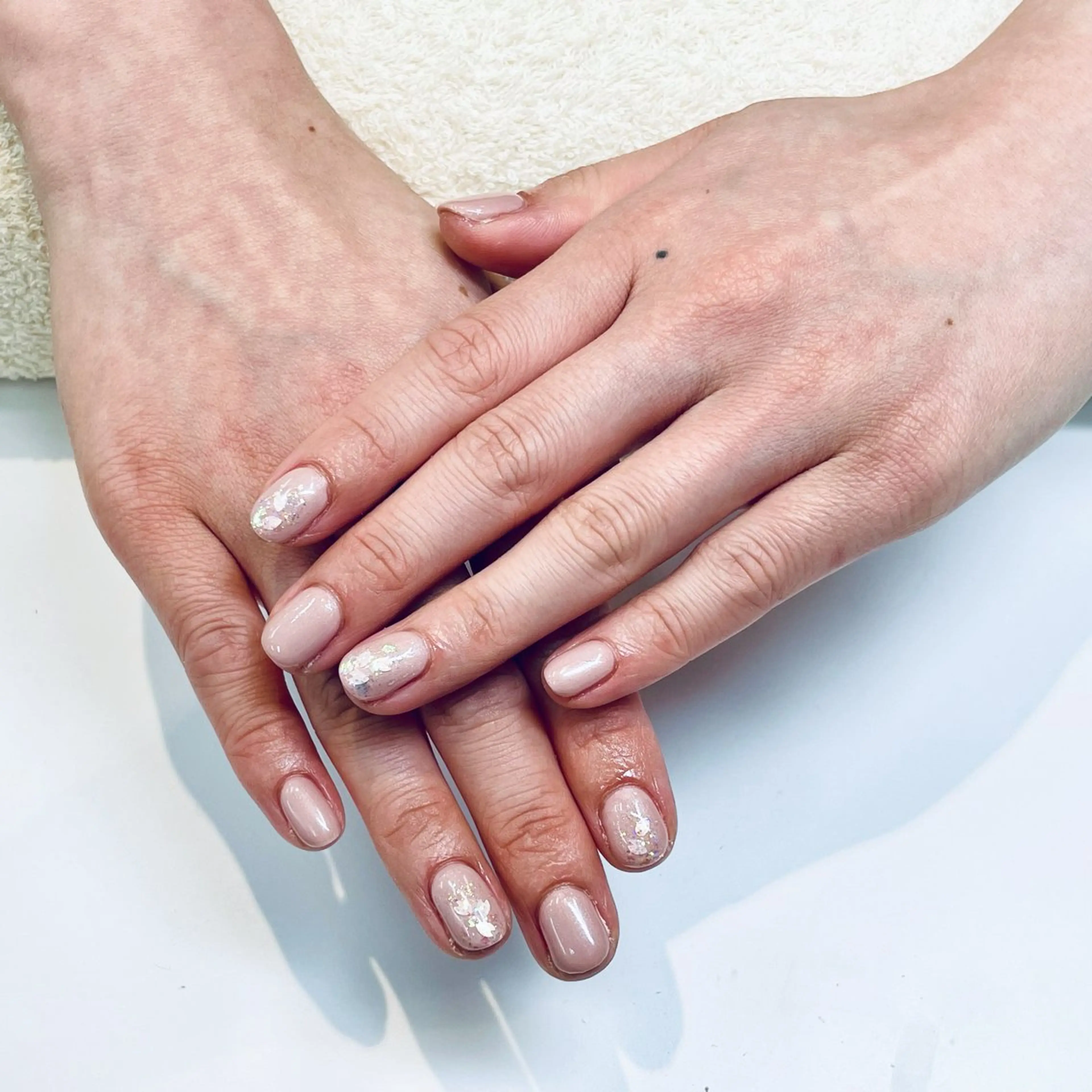 ネイル 桜ネイル ラメ(グリッター) TRU 岩橋ふうかのネイルデザイン