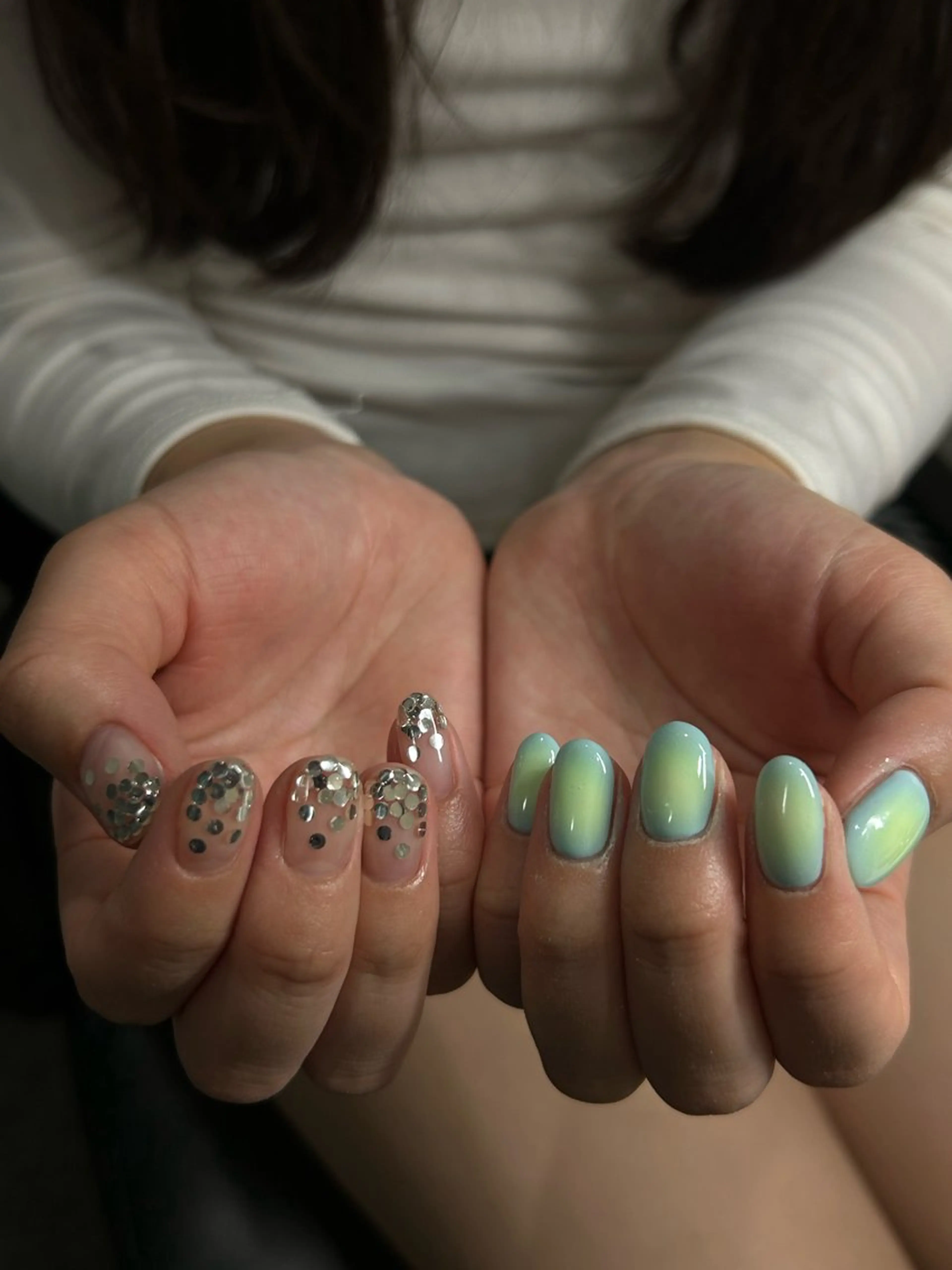 ネイル ニュアンスネイル ハンドネイル sakae yurinaのネイルデザイン