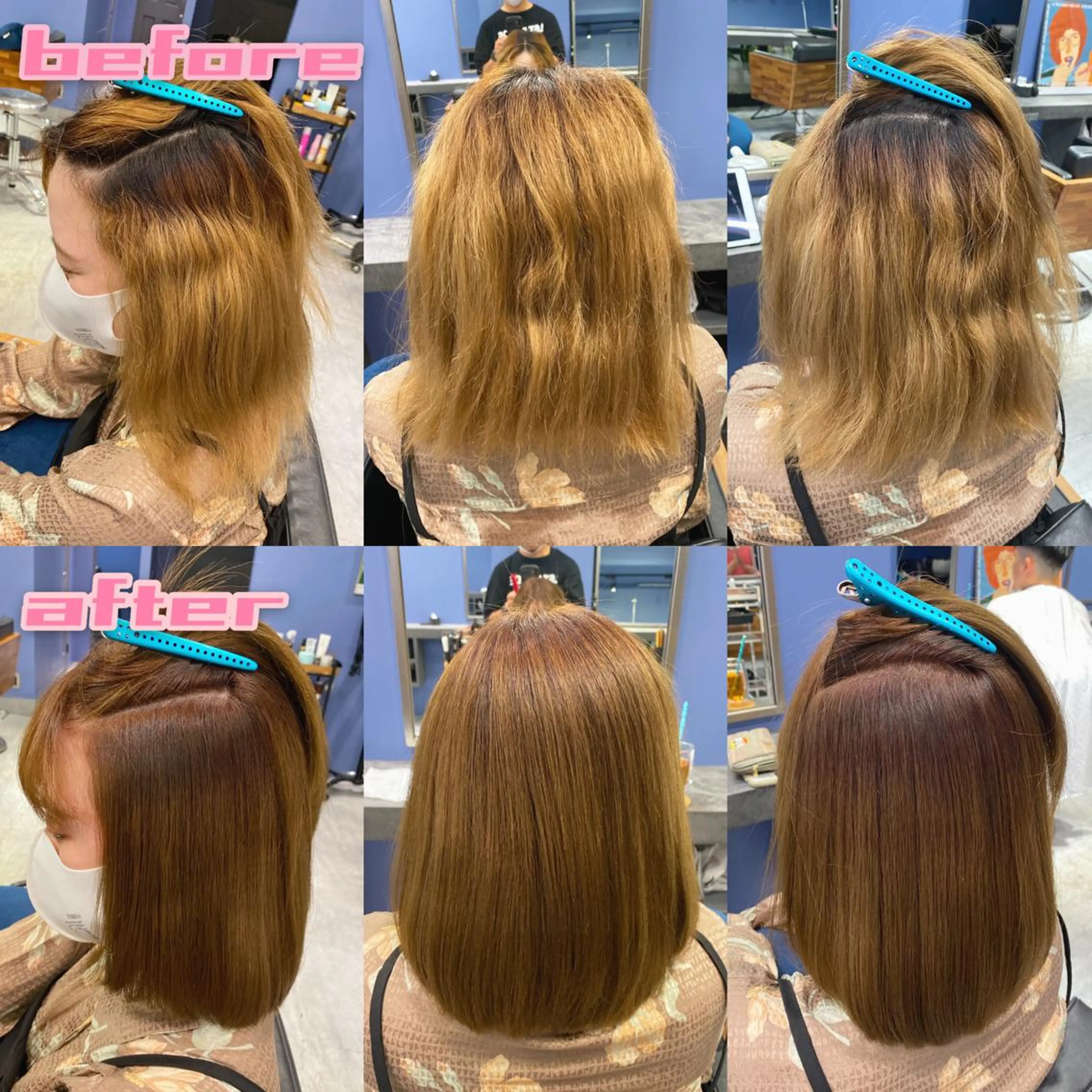 ミディアム カラー パーマ イルミナカラー 縮毛矯正 ストレートパーマ ブリーチ縮毛矯正/ デサキ ショウヘイのヘアスタイル