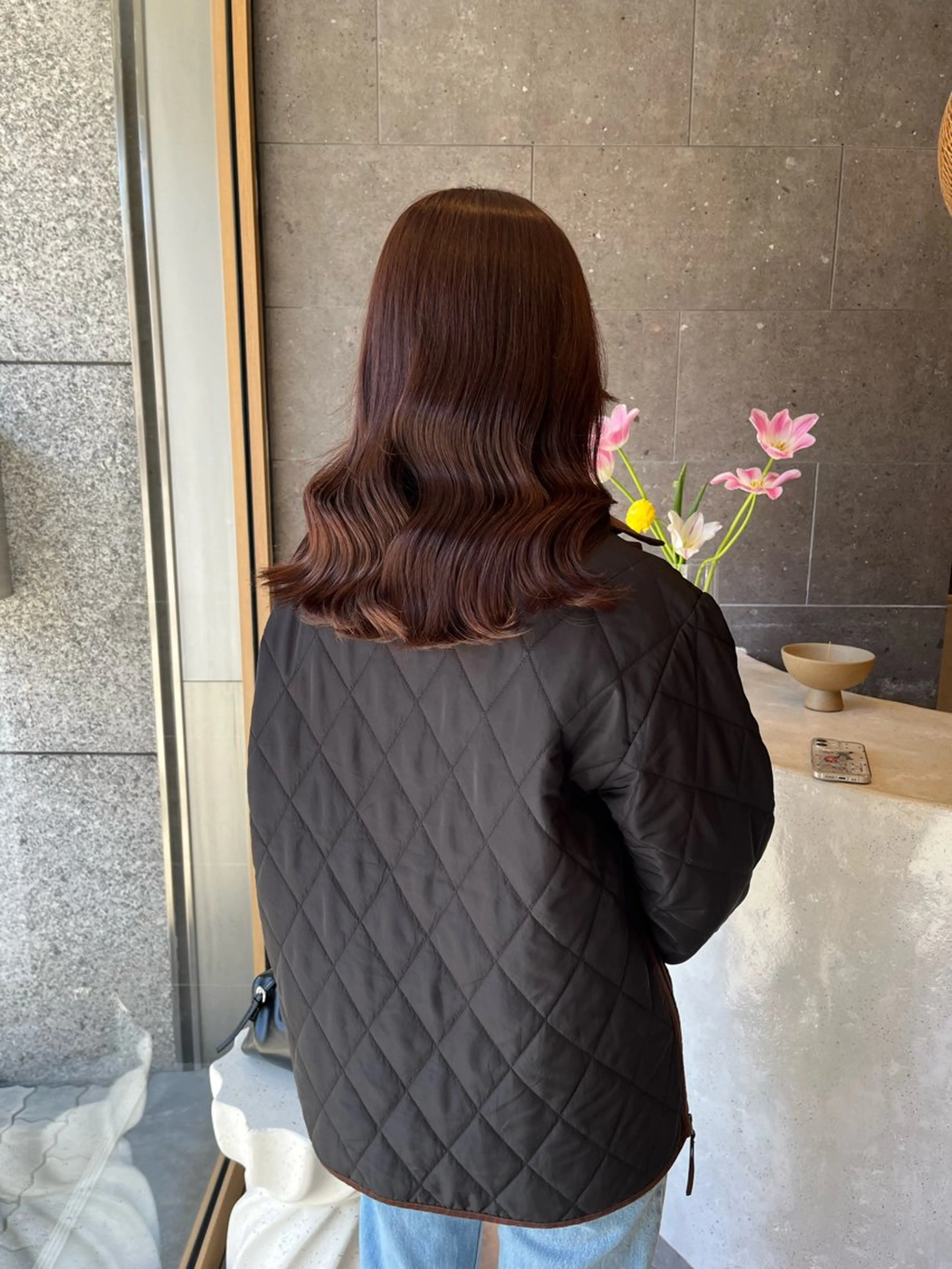 セミロング カラー ロエ平尾山荘所属・平尾/高宮/艶カラー /ハイライト/綜一郎のヘアスタイル