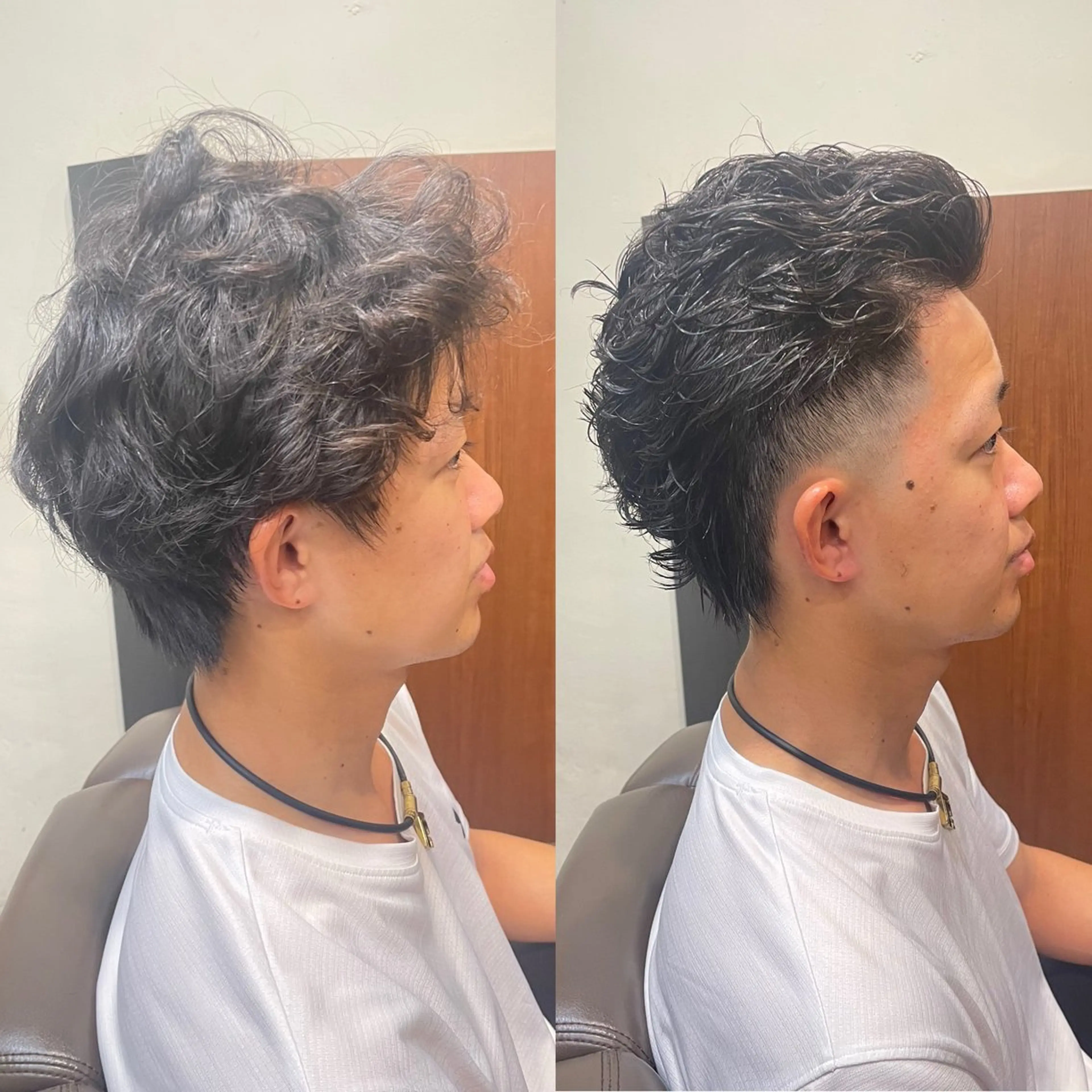 ミディアム パーマ メンズ カット パーマ 💈トレサンパ 💈金山駅✂︎愛実のヘアスタイル