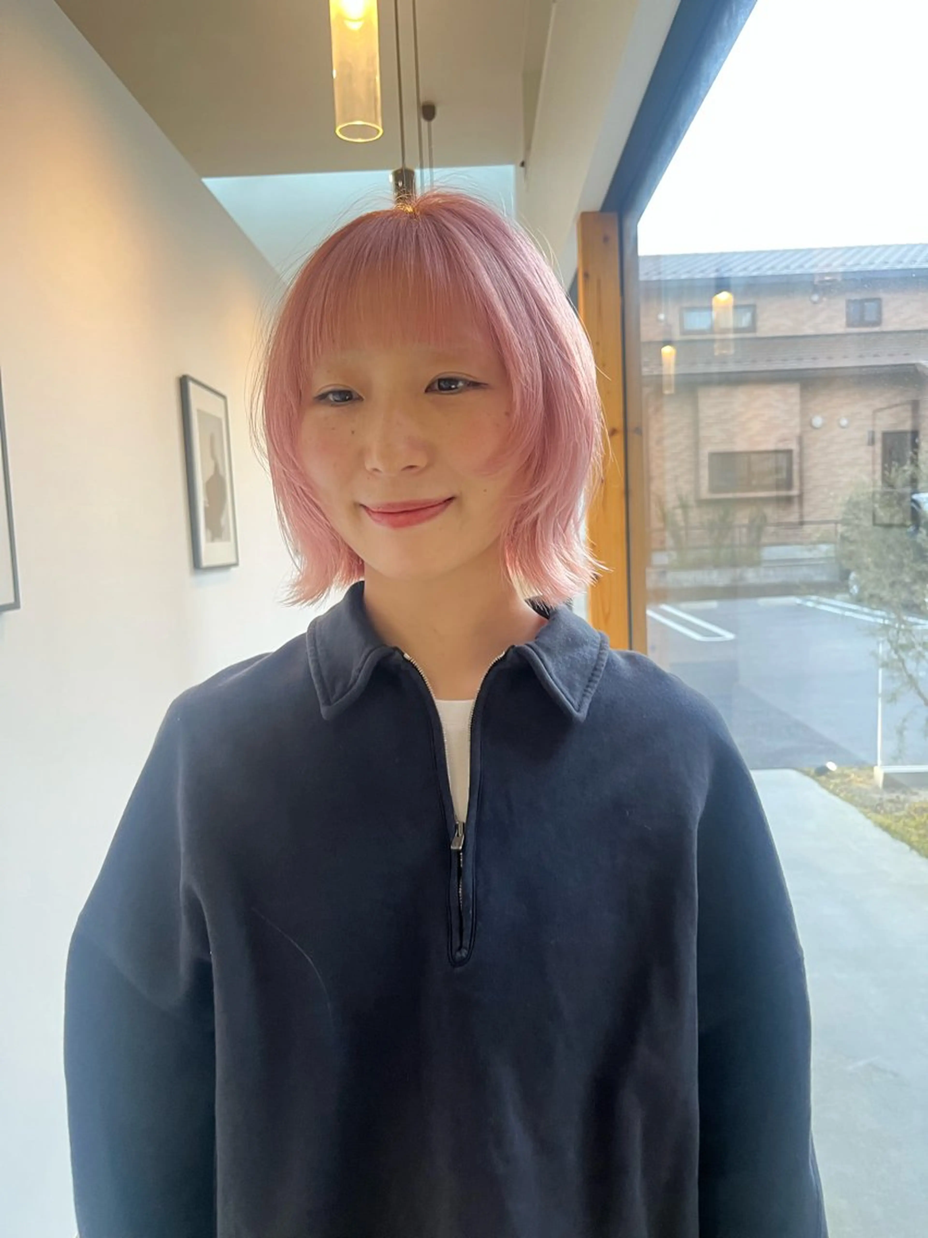 ミディアム カット ヘアカラー 似合わせパーマ/ 山本銀次郎のヘアスタイル