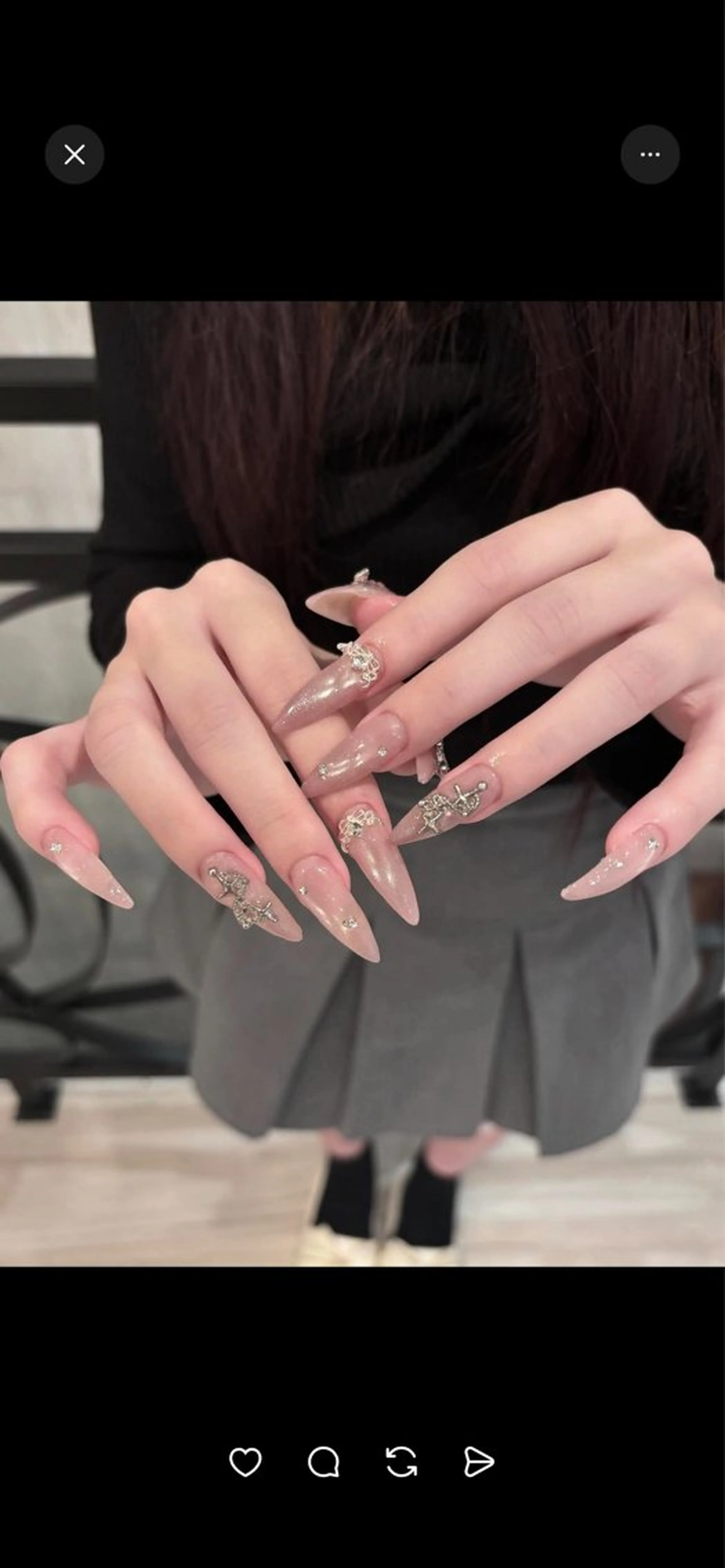 ネイル 韓国ネイル 持ち込み ニュアンスネイル ネイルチップ ANA.CHUO 本川越店舗のネイルデザイン