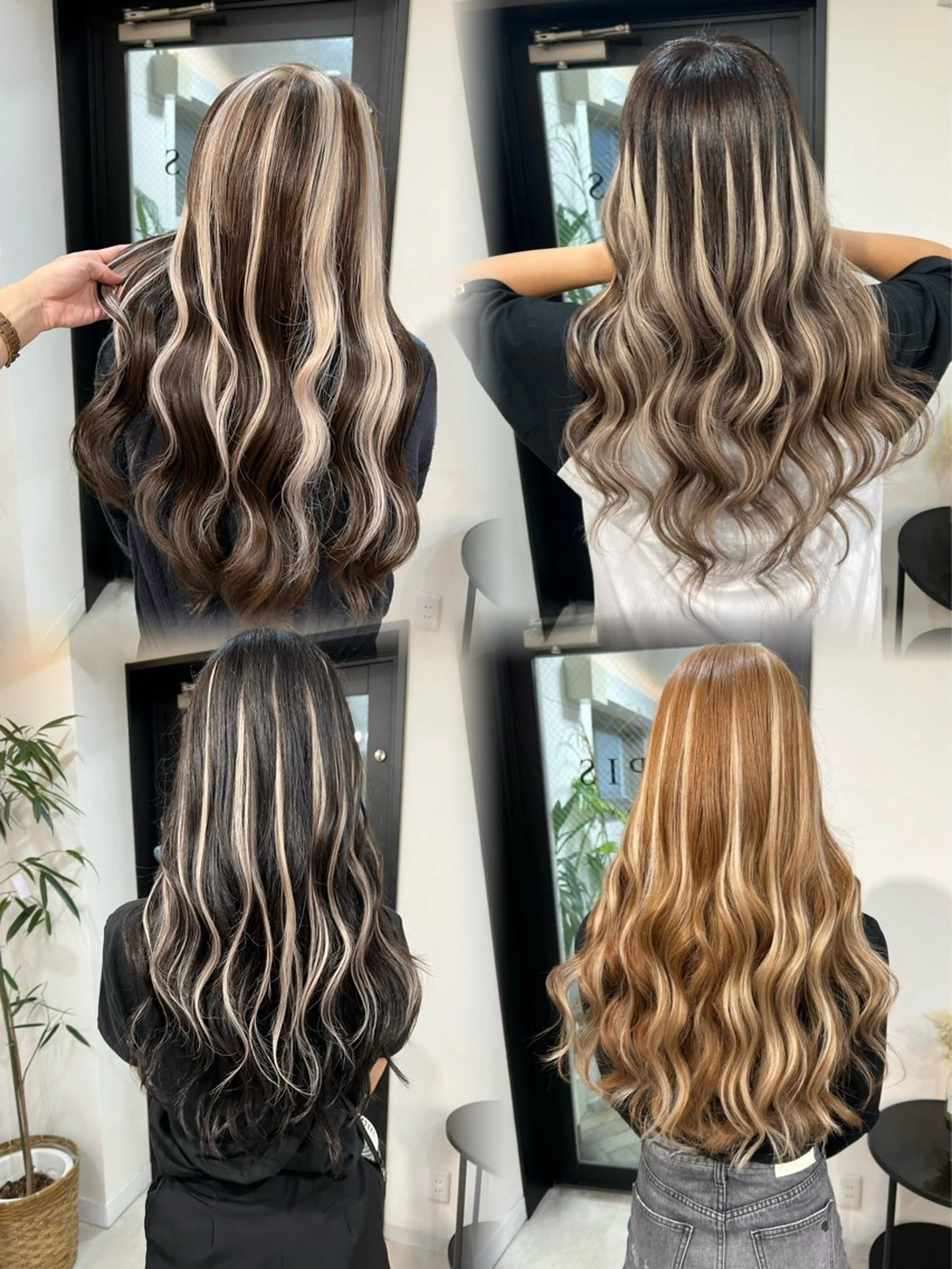 ロング ヘアカラー エクステ ✨ハイトーン/シール エクステ✨♠優羽のヘアスタイル